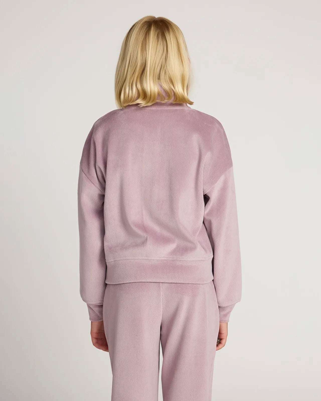 The Girls' Cozy Corduroy GRS Certified Recycled Poly Jacket - Light Blush Purple