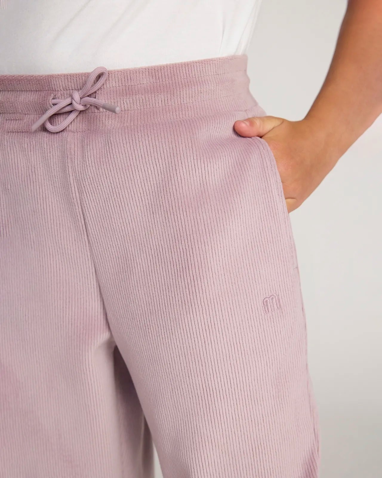 The Girls' Cozy Corduroy GRS Certified Recycled Poly Jogger - Light Blush Purple