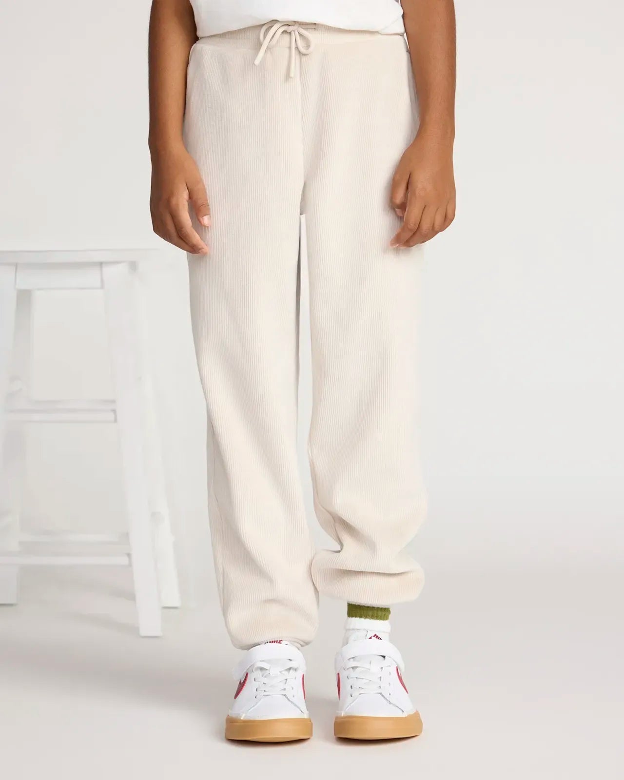 The Girls' Cozy Corduroy GRS Certified Recycled Polyester Jogger - Beige