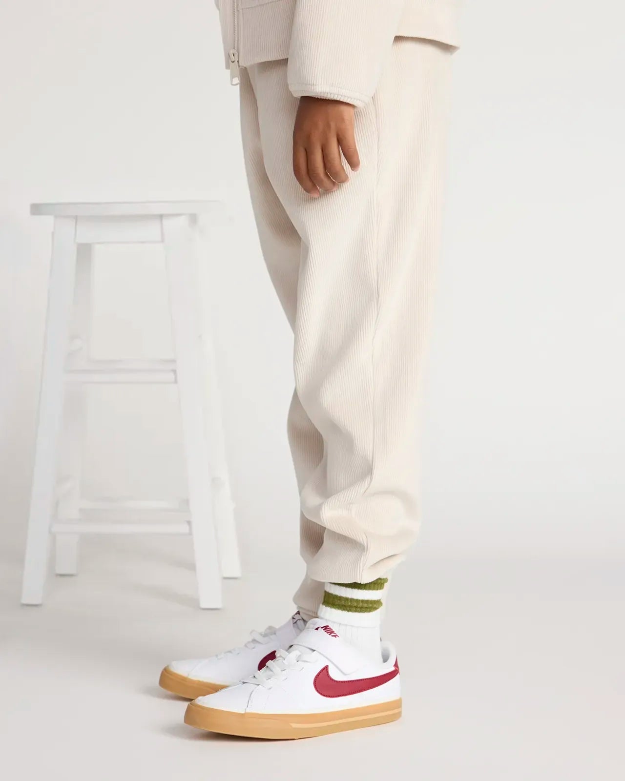 The Girls' Cozy Corduroy GRS Certified Recycled Polyester Jogger - Beige