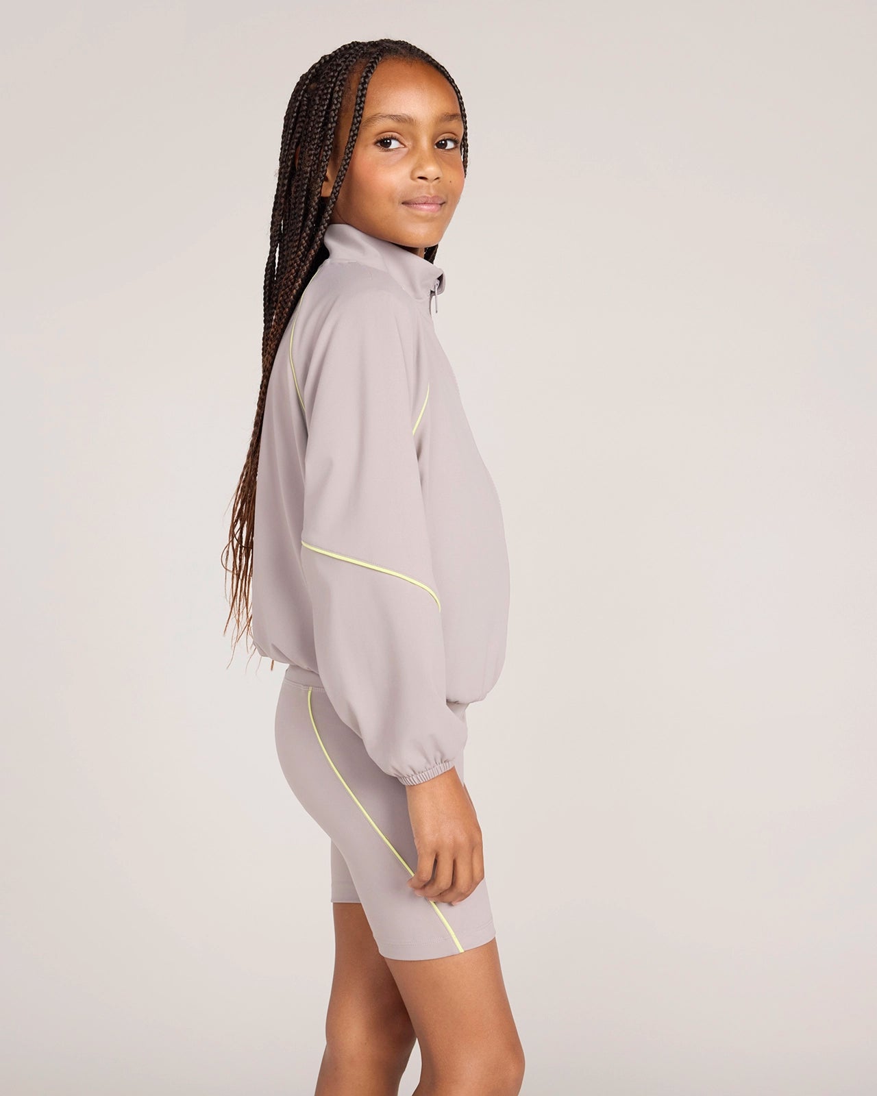 The Active GRS Certified Recycled Nylon Retro Jacket - Light Grey