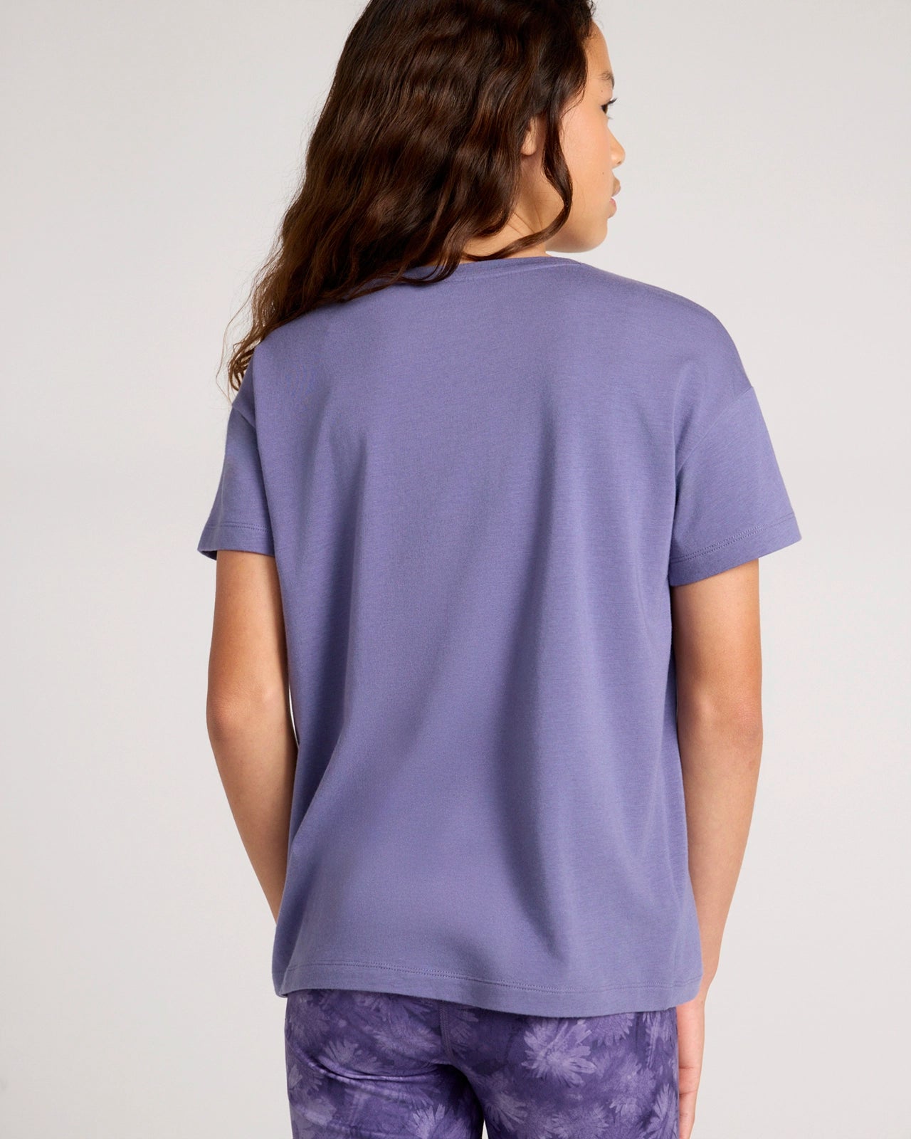 The Active Organic Cotton + TENCEL™ Modal Graphic Tee - Heron Purple