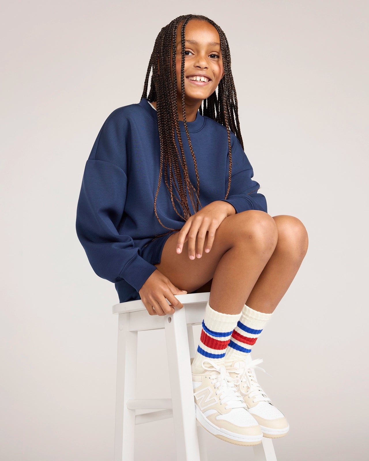 The Soft Luxe Sweatshirt - Navy Blazer