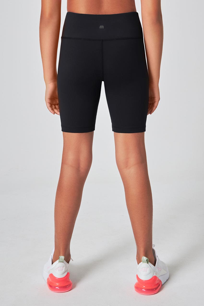 The Girls' Active Soft GRS Certified Recycled Poly Bike Short - Black