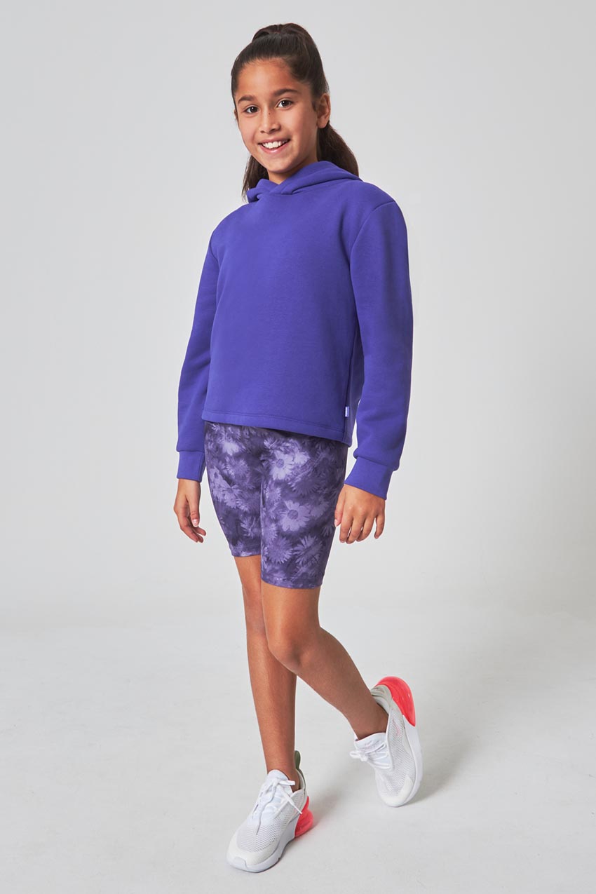 The Girls' Active Soft GRS Certified Recycled Poly Bike Short - Floral Liberty