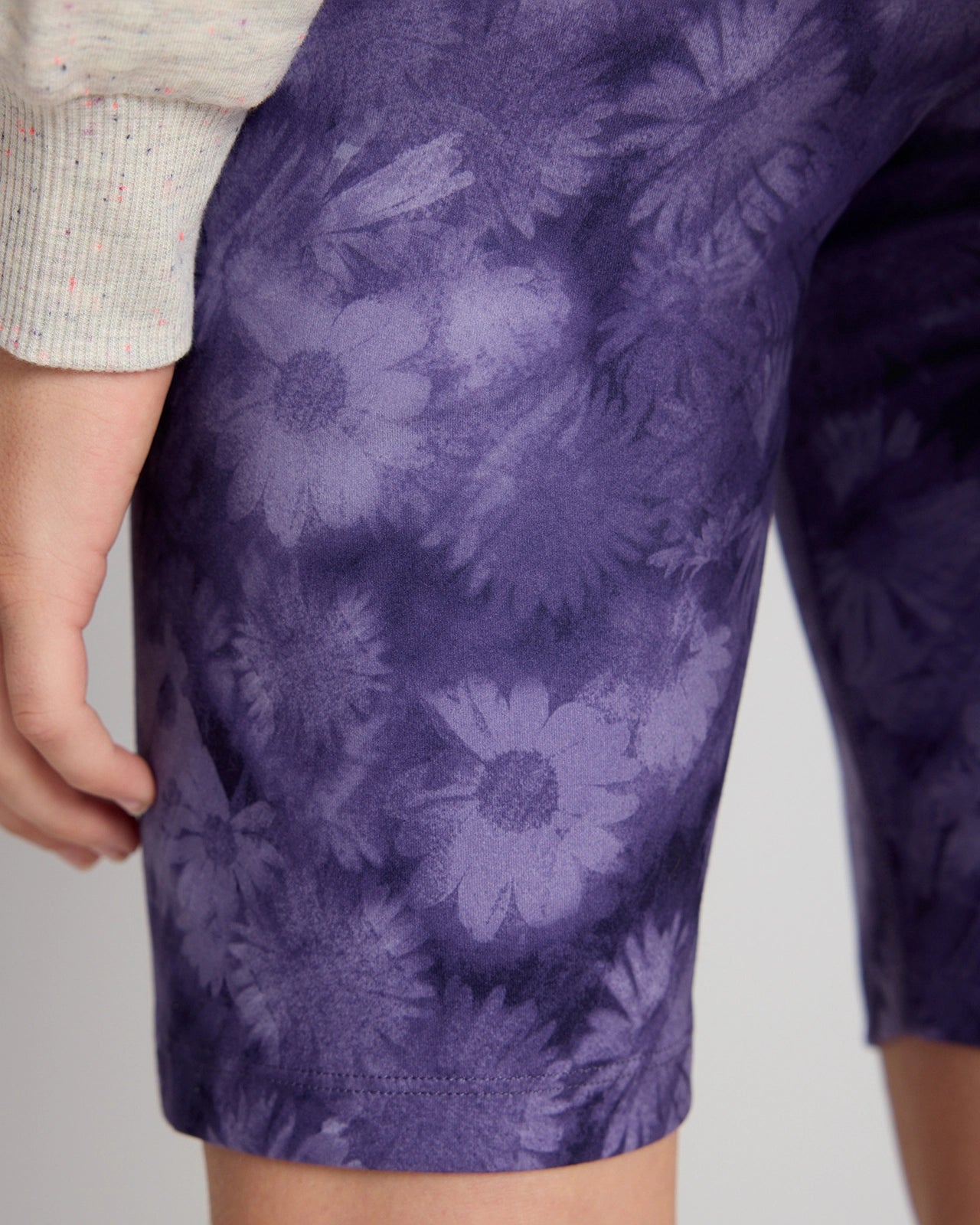 The Girls' Active Soft GRS Certified Recycled Poly Bike Short - Floral Liberty