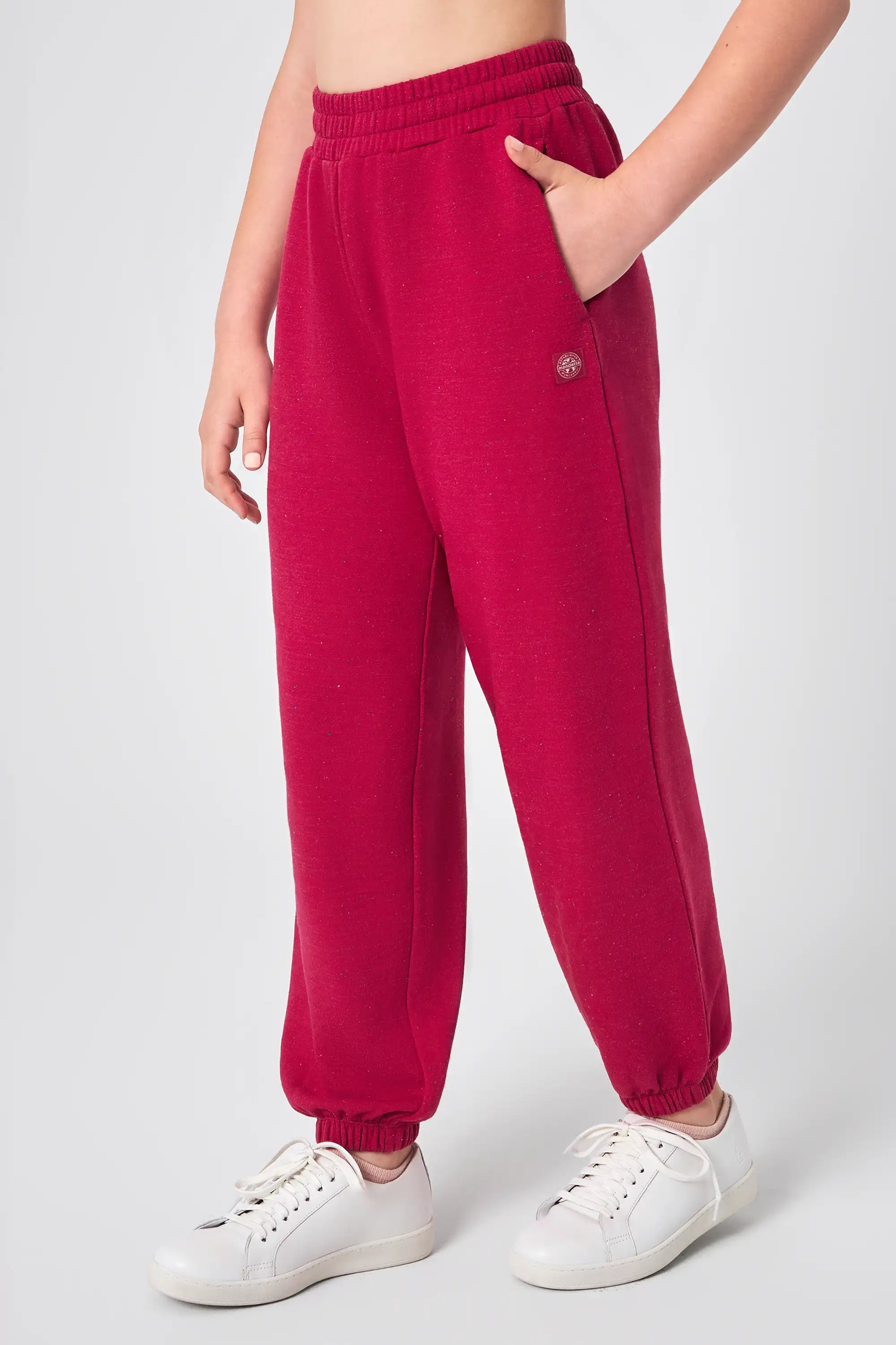 The Girls' Ecovero™ + GRS Certified Recycled Poly Candy Fleece Jogger - Pink