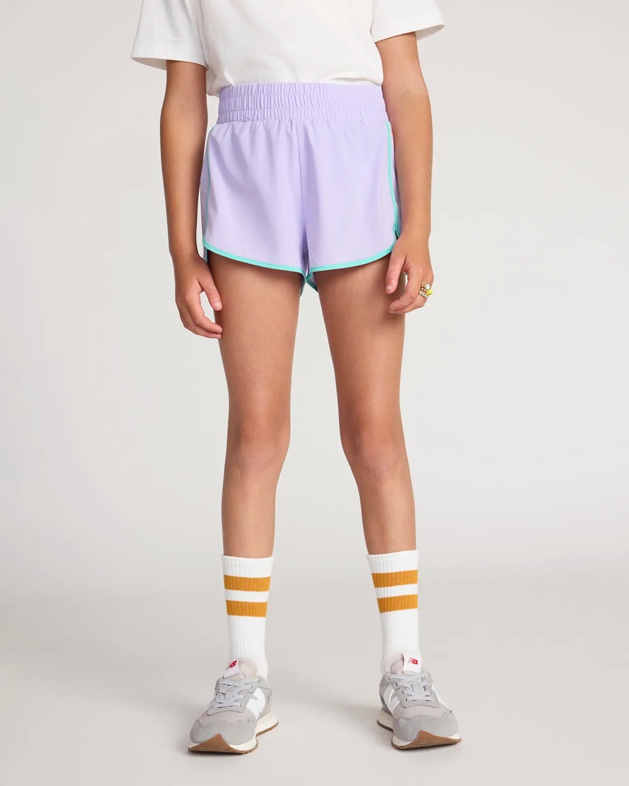 Active Short with Piping - Pastel Lilac
