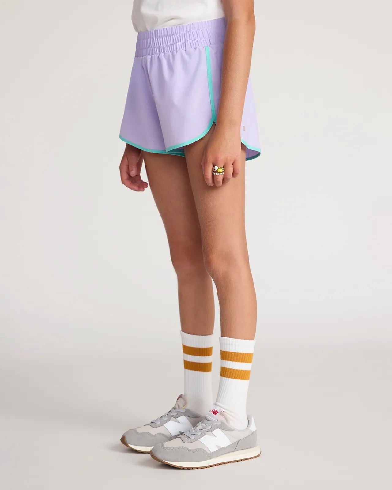 Active Short with Piping - Pastel Lilac