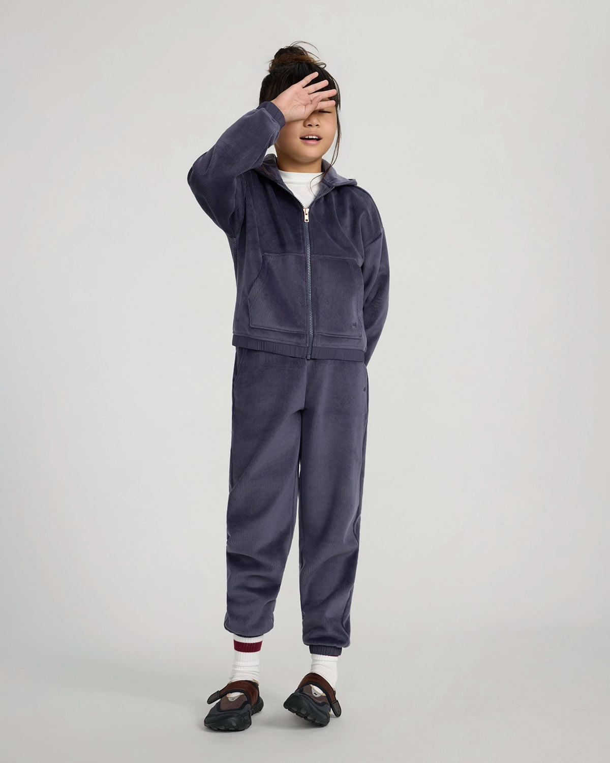 The Soft Luxe Girls’ Cozy Corduroy Jogger - Deep Purple