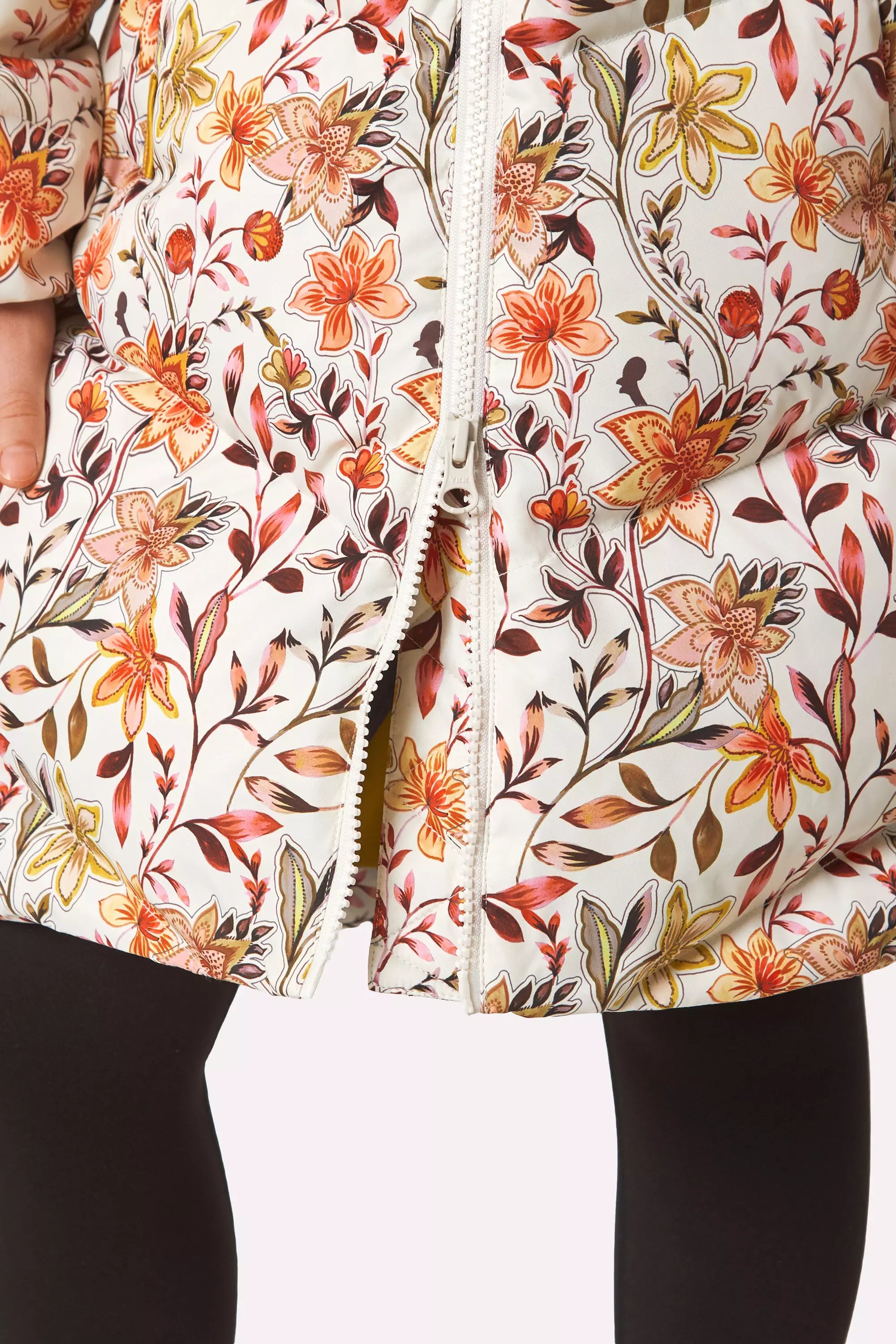 Girl’s Down Medium Length Parka - Floral