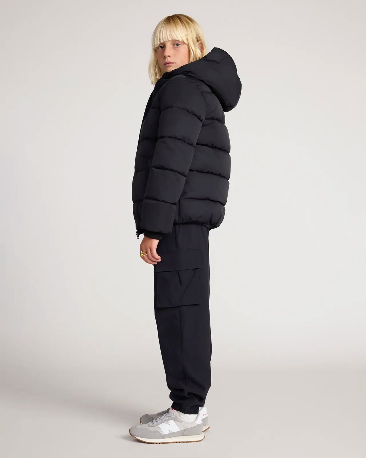 The Kids' Sorona™ Fill GRS Certified Recycled Polyester Puffer Jacket - Black