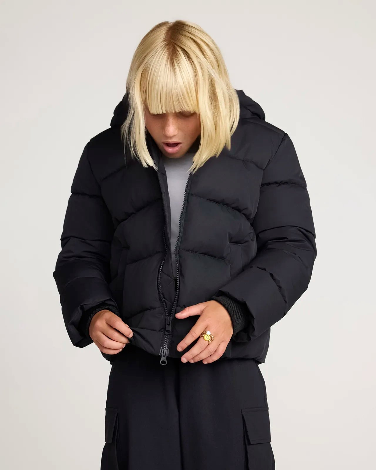 The Kids' Sorona™ Fill GRS Certified Recycled Polyester Puffer Jacket - Black