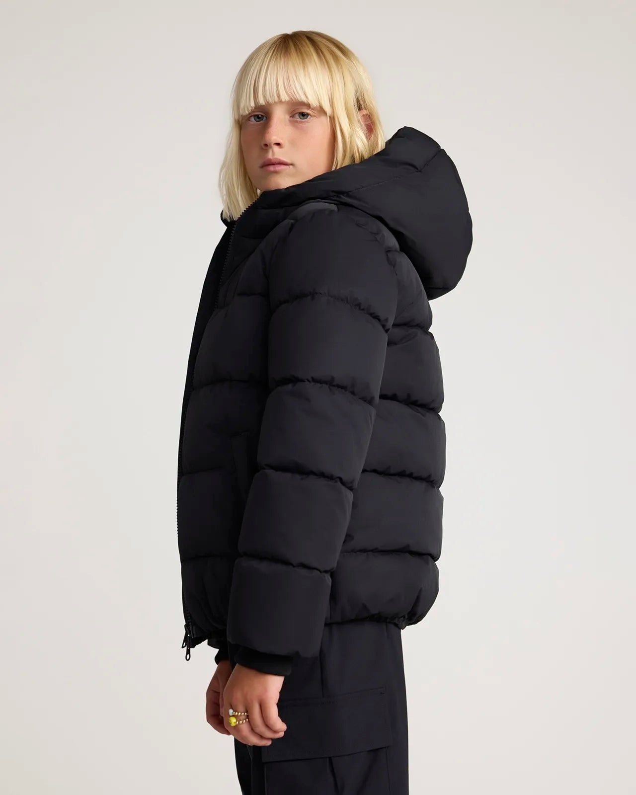 The Kids' Sorona™ Fill GRS Certified Recycled Polyester Puffer Jacket - Black