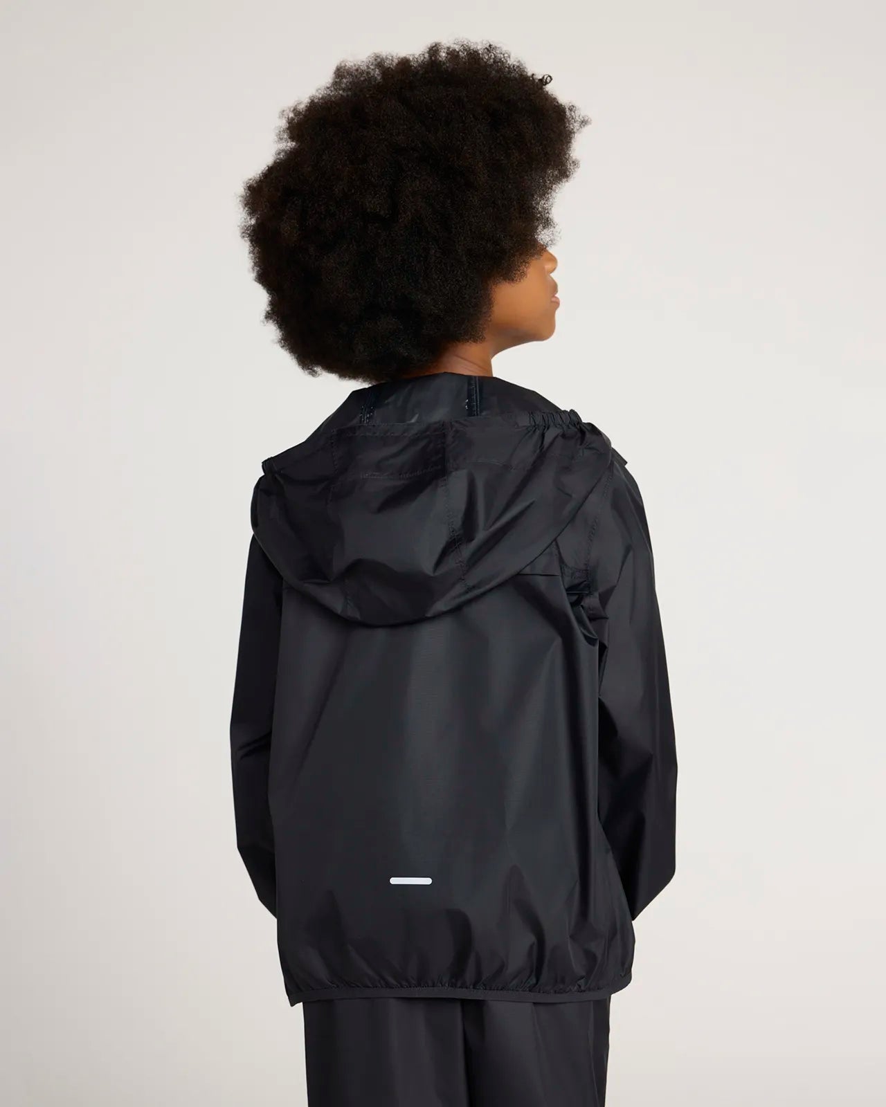 The Kids' Packable GRS Certified Recycled Nylon Splash Rain Jacket - Black