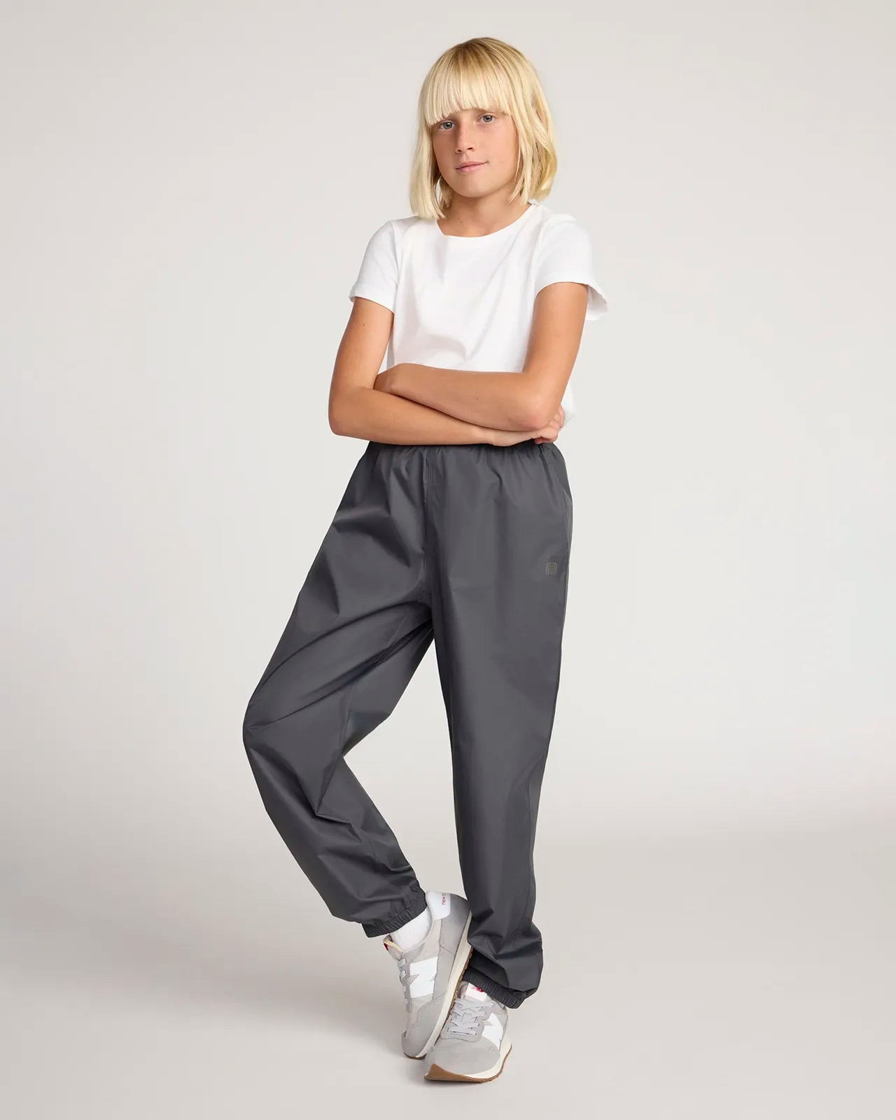 The Kids' Packable GRS Certified Recycled Nylon Splash Pant - Asphalt