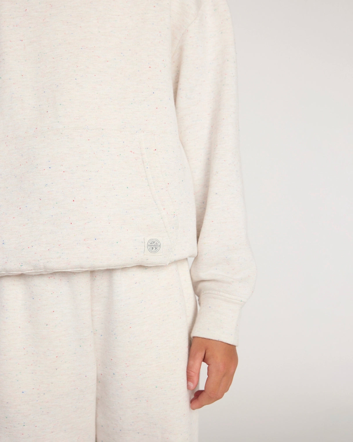 The Kids' Ecovero™ + GRS Certified Recycled Polyester Candy Fleece Hoodie - White