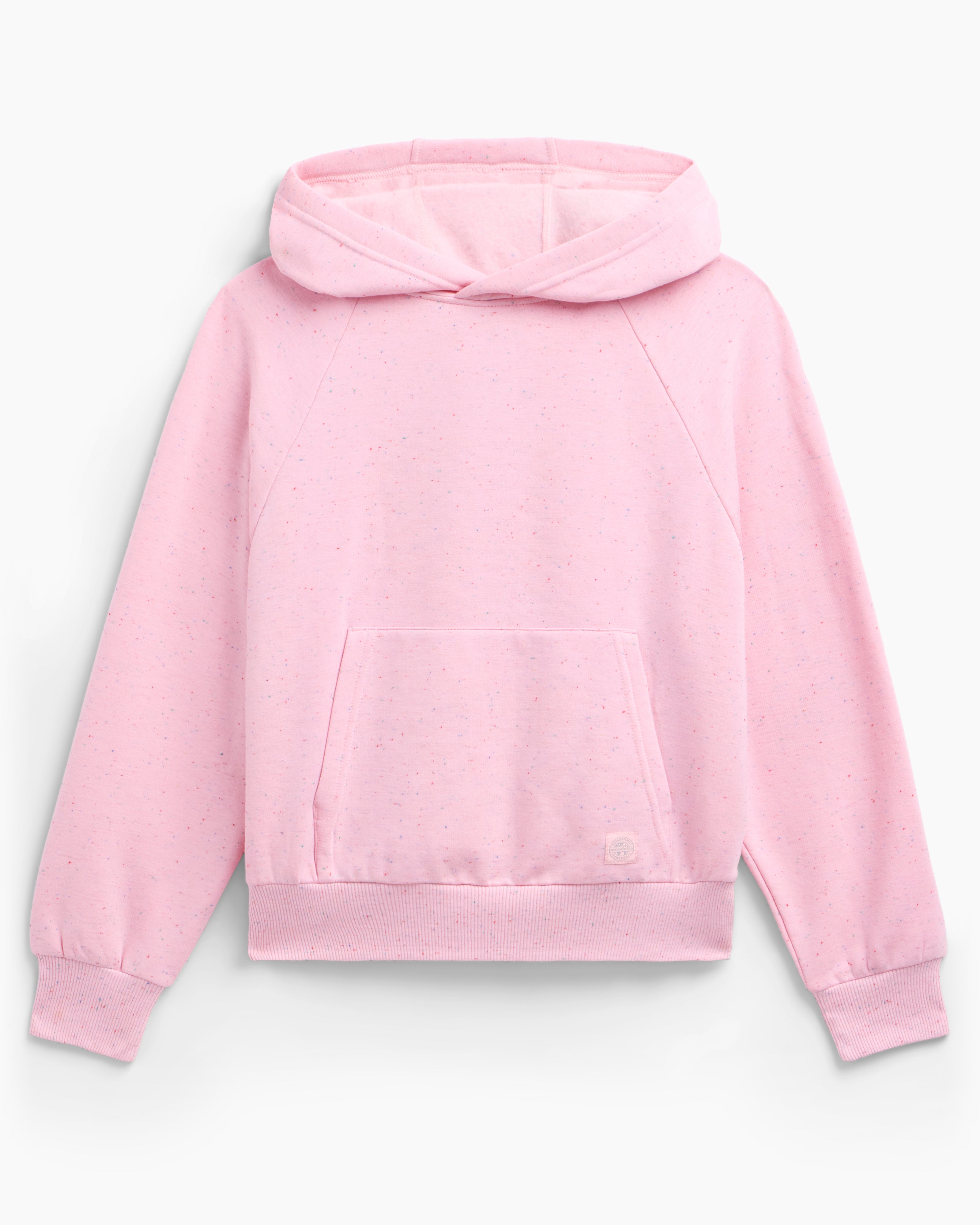 The Kids' Ecovero™ + GRS Certified Recycled Poly Candy Fleece Hoodie - Bubblegum Pink
