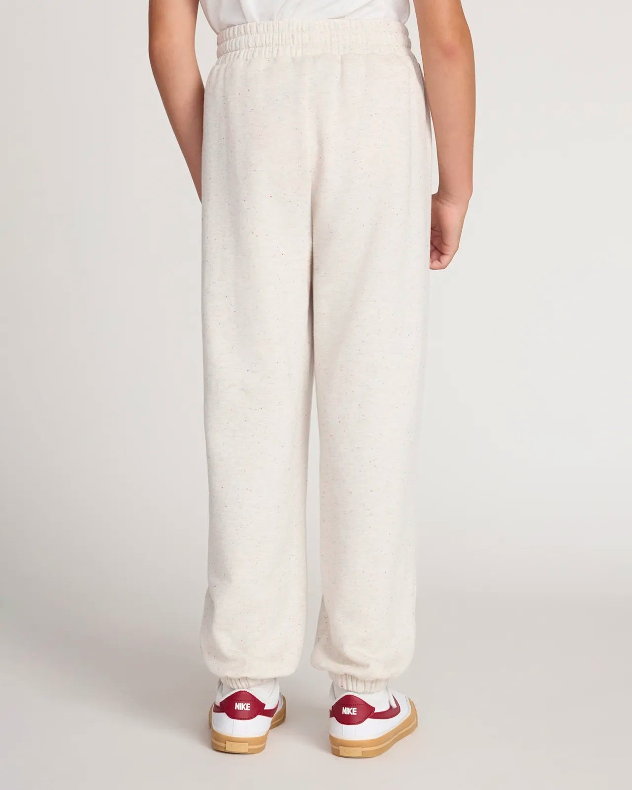 The Kids' Ecovero™ + GRS Certified Recycled Polyester Candy Fleece Jogger - White