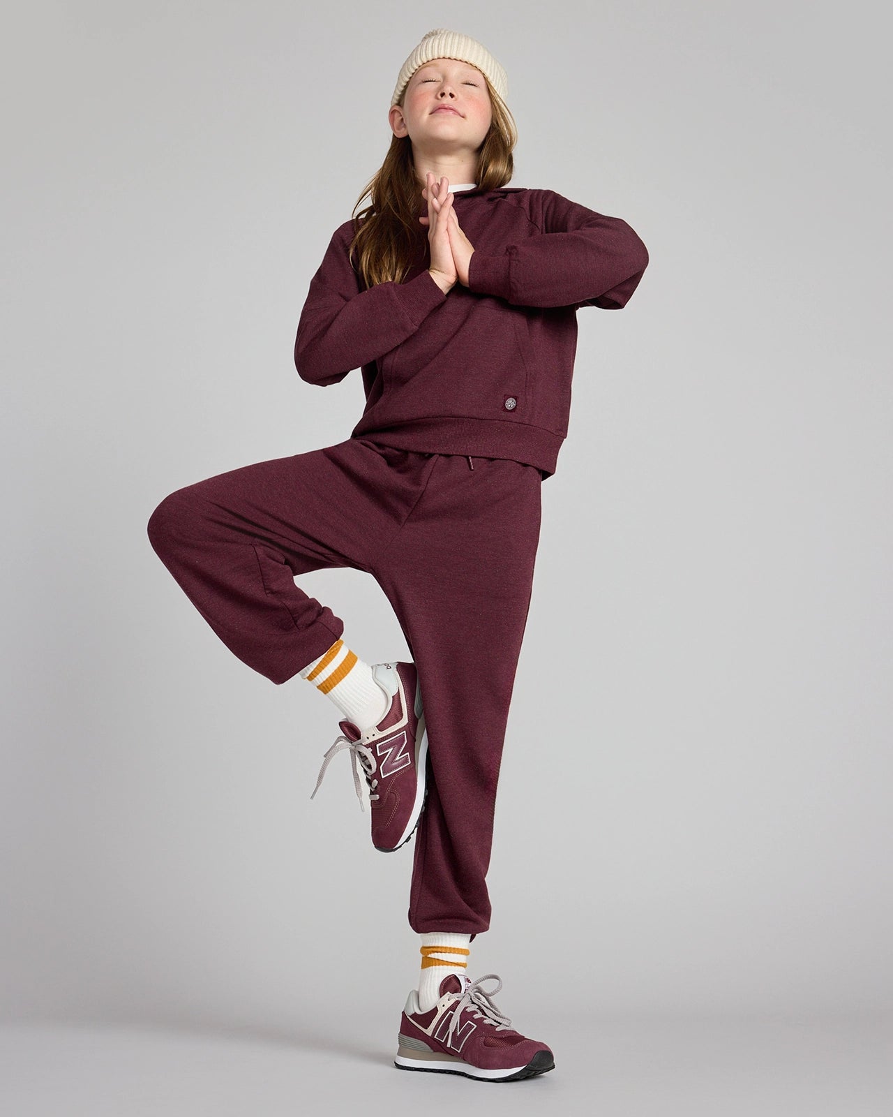 The Kids' Ecovero™ + GRS Certified Recycled Poly Candy Fleece Jogger - Purple