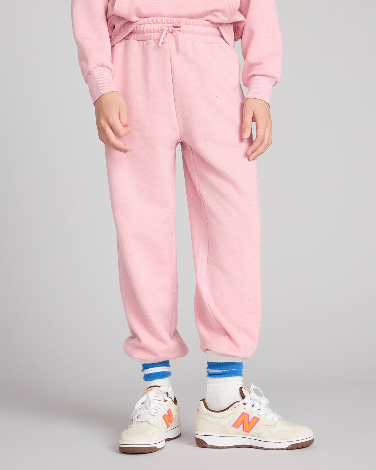 The Kids' Ecovero™ + GRS Certified Recycled Poly Candy Fleece Jogger - Pink