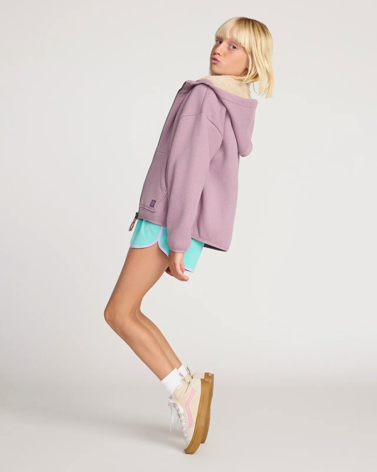 The Kids' Soft Luxe Organic Cotton + GRS Certified Recycled Polyester Jacket - Elderberry