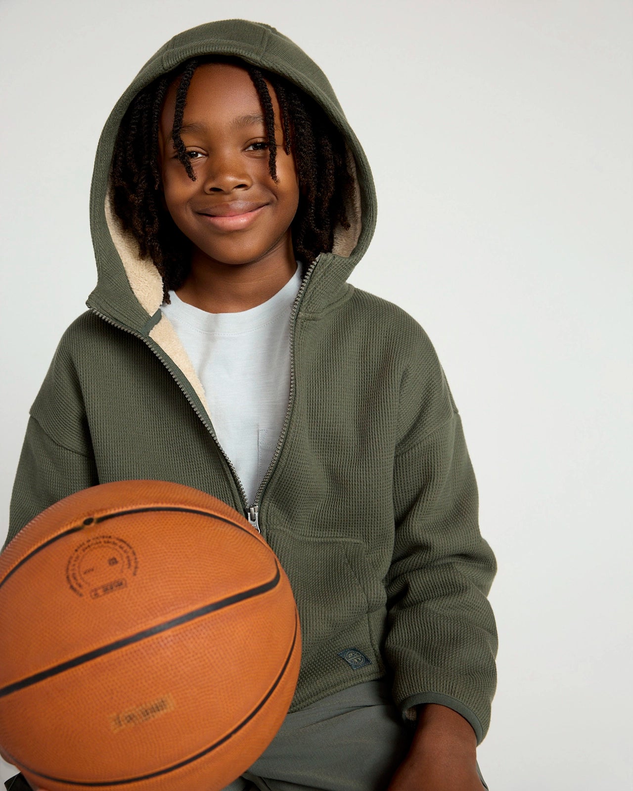 The Kids' Soft Luxe Organic Cotton + GRS Certified Recycled Poly Jacket - Kambaba Green