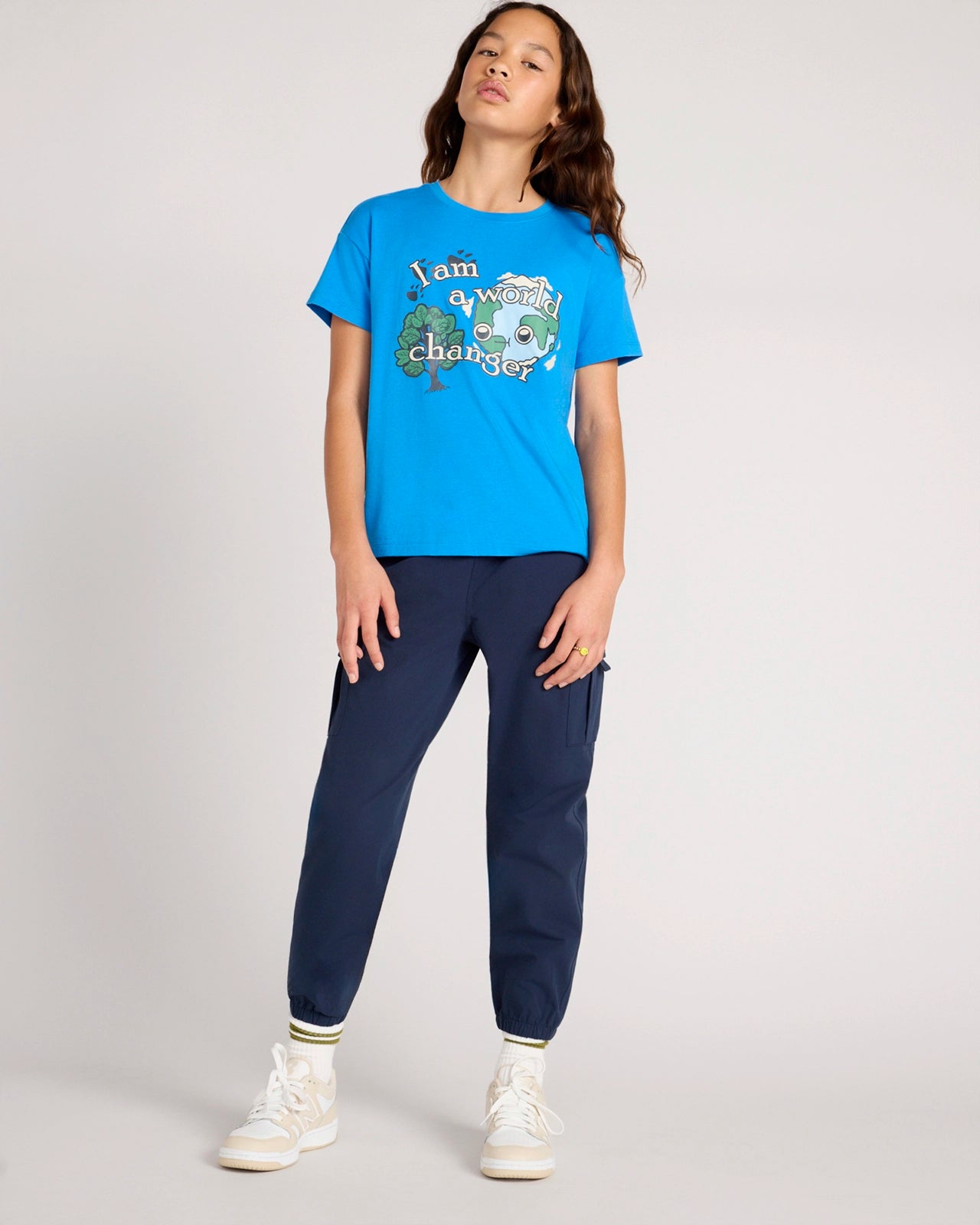 The Kids' GRS Certified Recycled Poly Everyday Cargo Pant - Navy