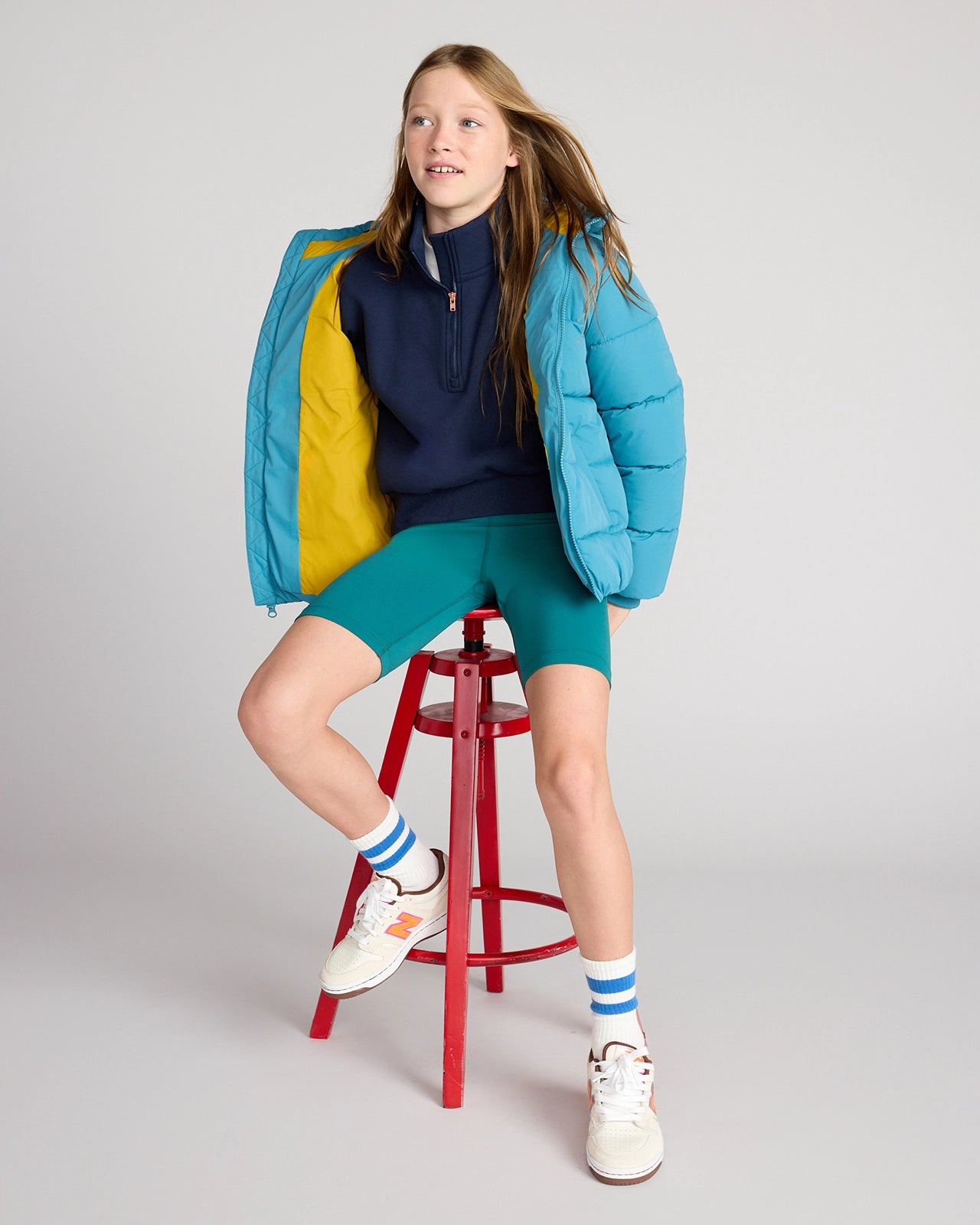 The Soft GRS Certified Recycled Poly + Organic Cotton 1/2 Zip Top