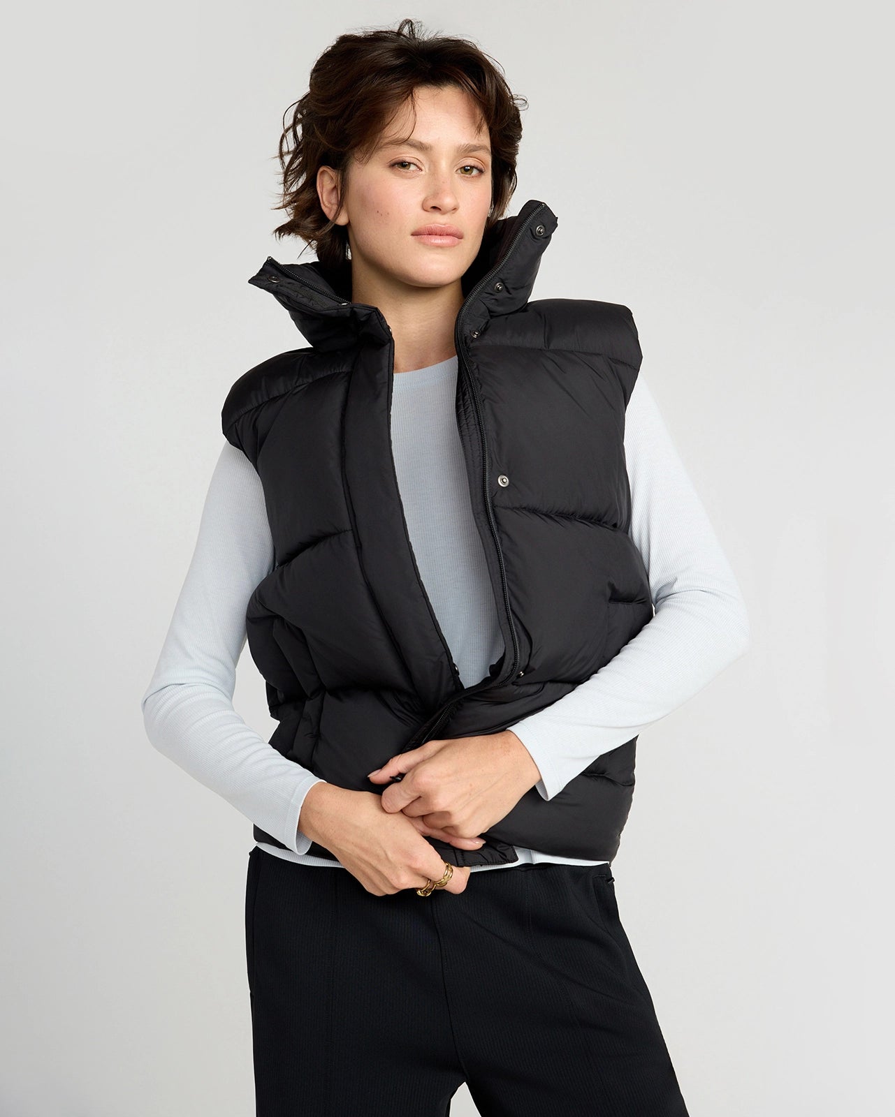 The Sorona™ Fill GRS Certified Recycled Poly Puffer Vest - Black
