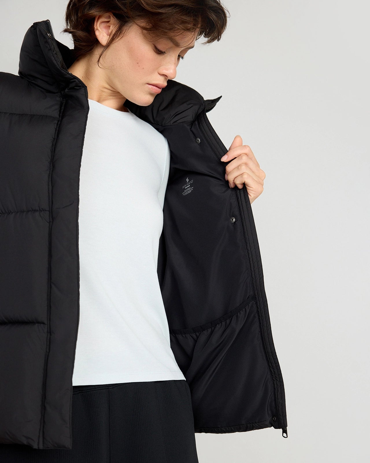 The Sorona™ Fill GRS Certified Recycled Poly Puffer Vest - Black