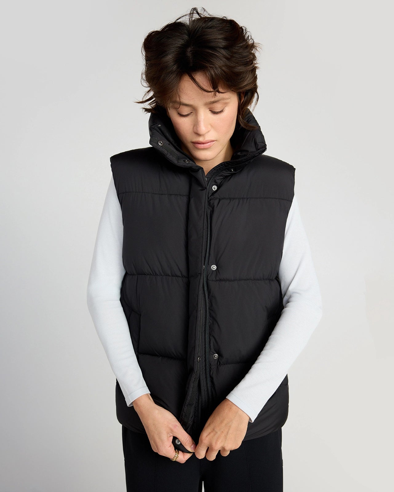 The Sorona™ Fill GRS Certified Recycled Poly Puffer Vest - Black