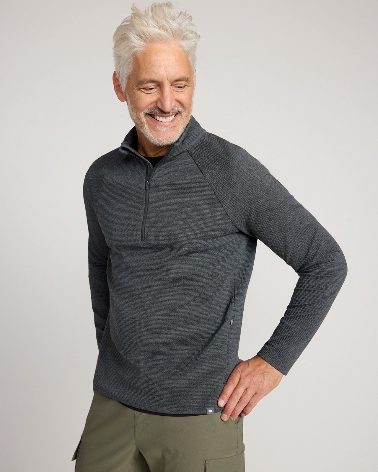 The Active Stretch GRS Certified Recycled Poly Melange 1/4 Zip