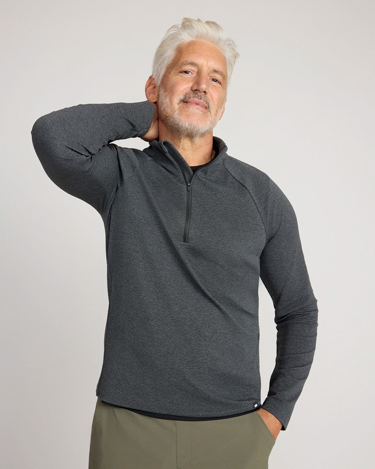 The Active Stretch GRS Certified Recycled Poly Melange 1/4 Zip