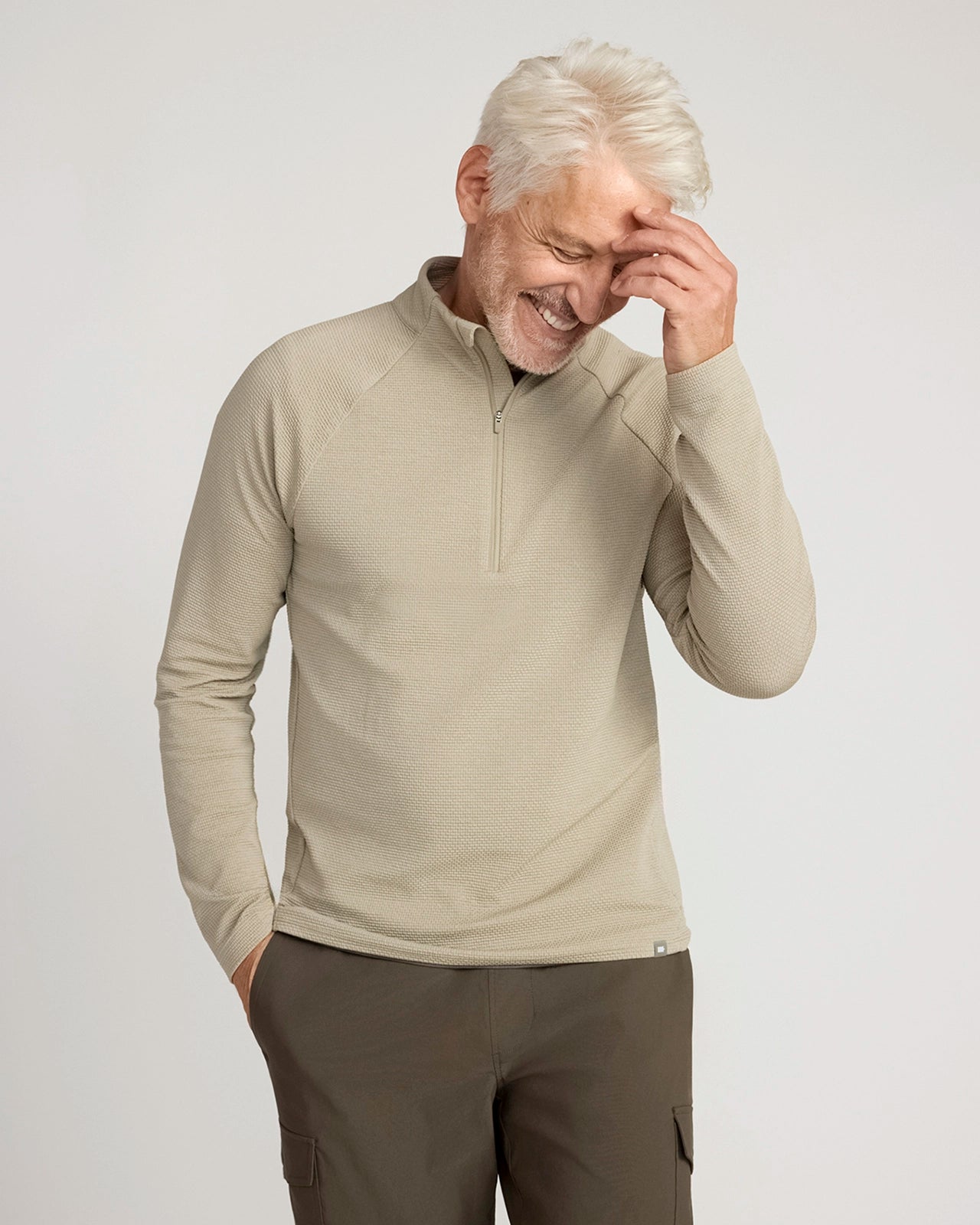 The Active Stretch GRS Certified Recycled Poly Melange 1/4 Zip