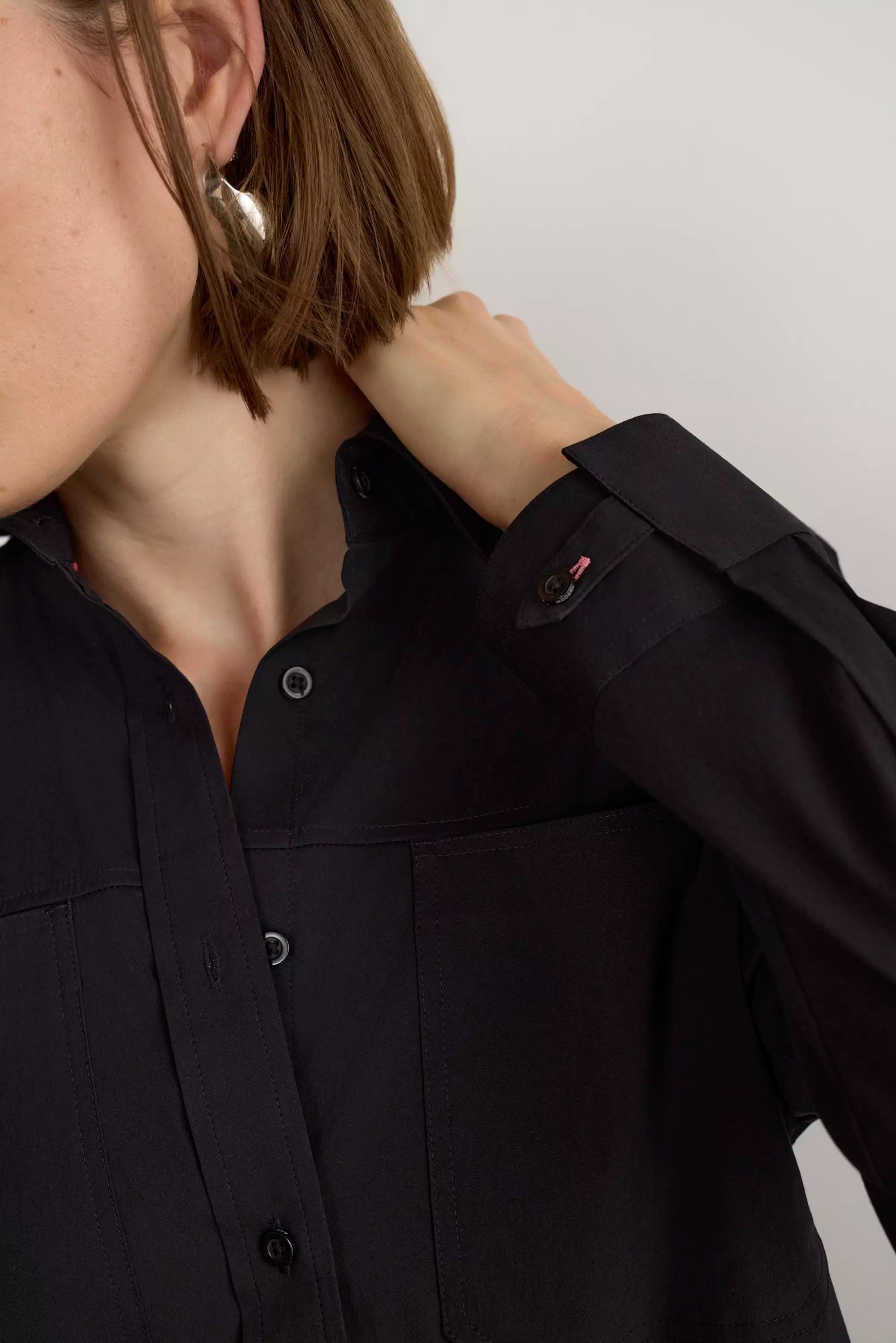 Suitable Oversized Cargo Shirt - Black