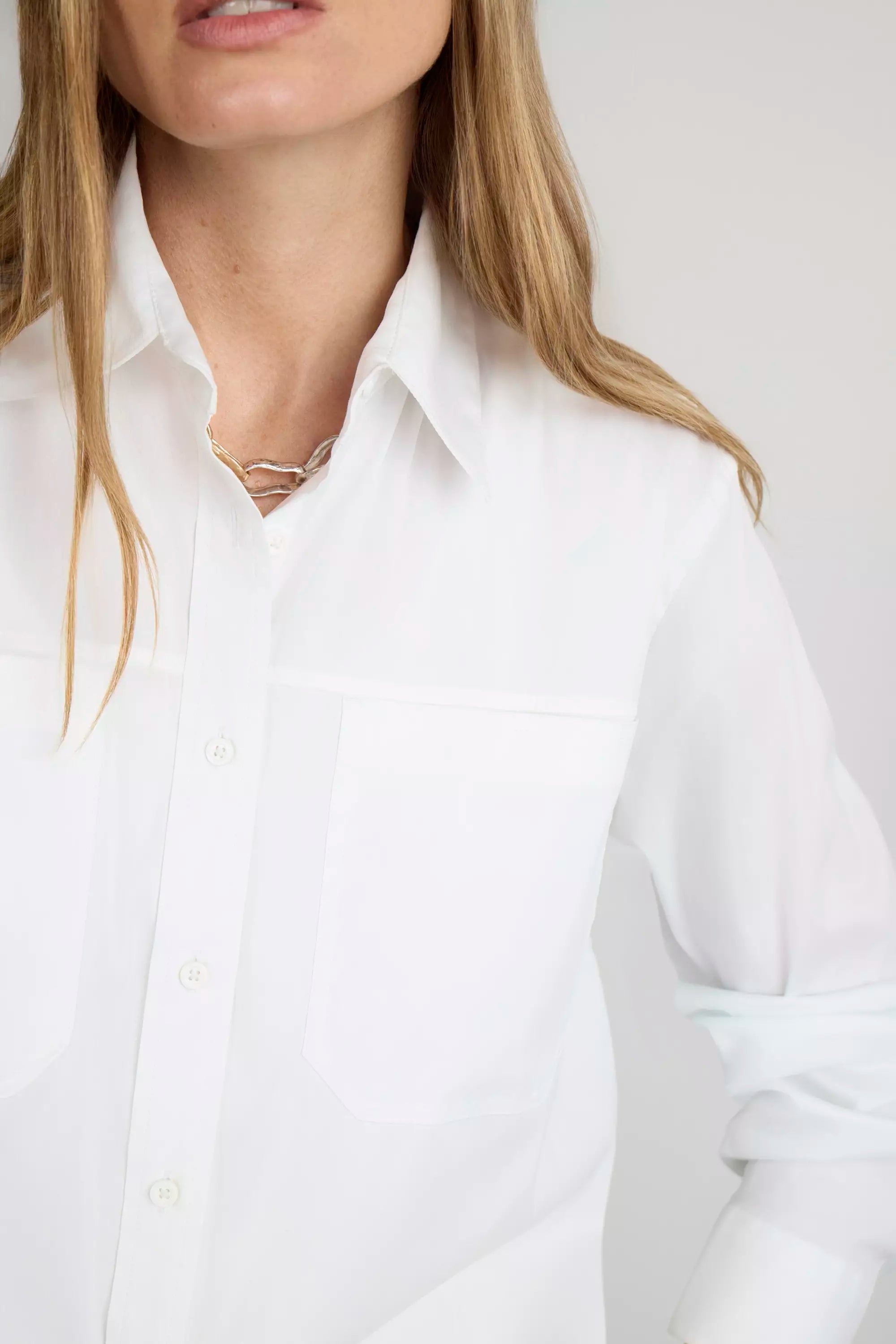 Suitable Oversized Cargo Shirt - Bright White
