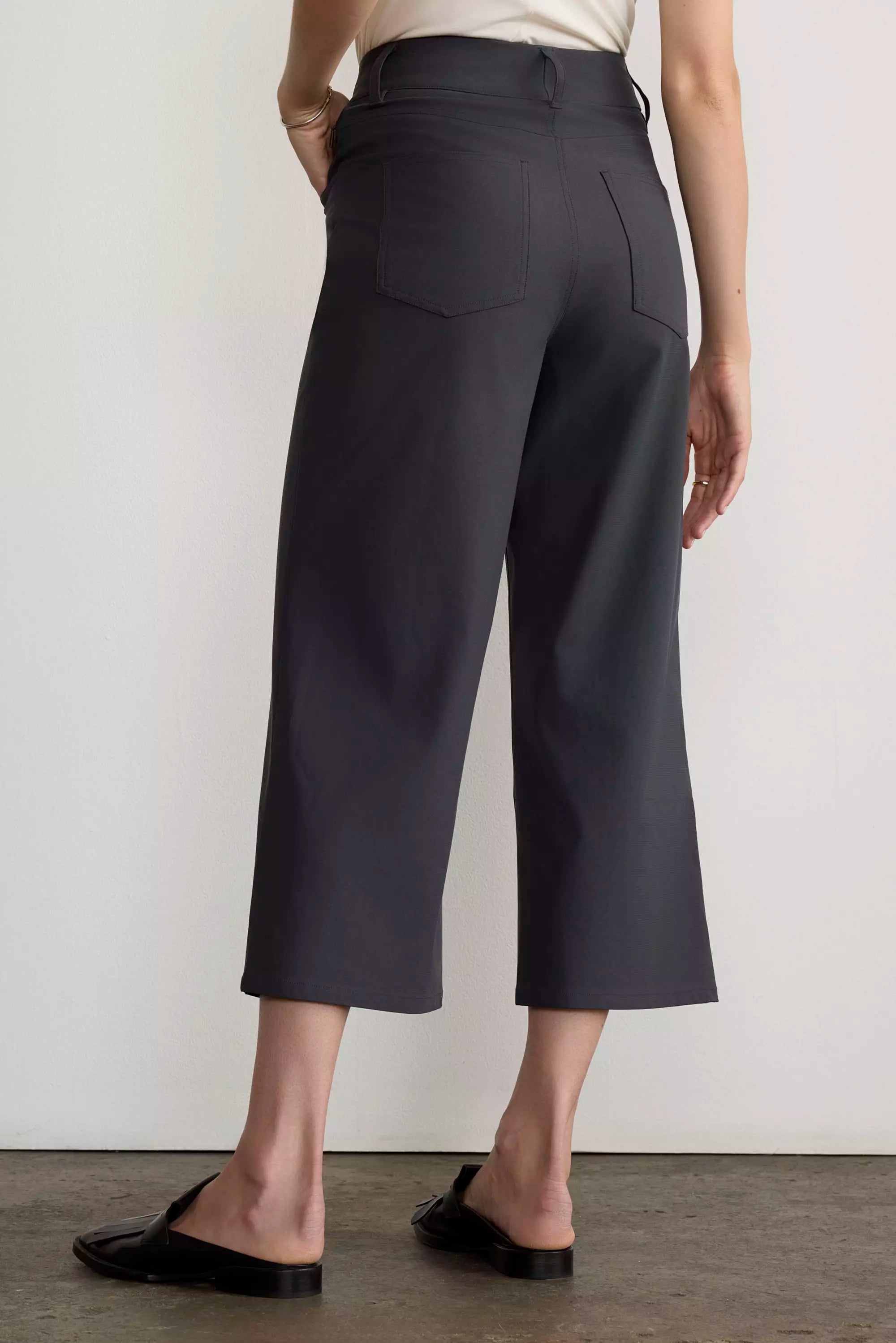 Limitless High-Rise Wide Leg Cropped Pant - Asphalt