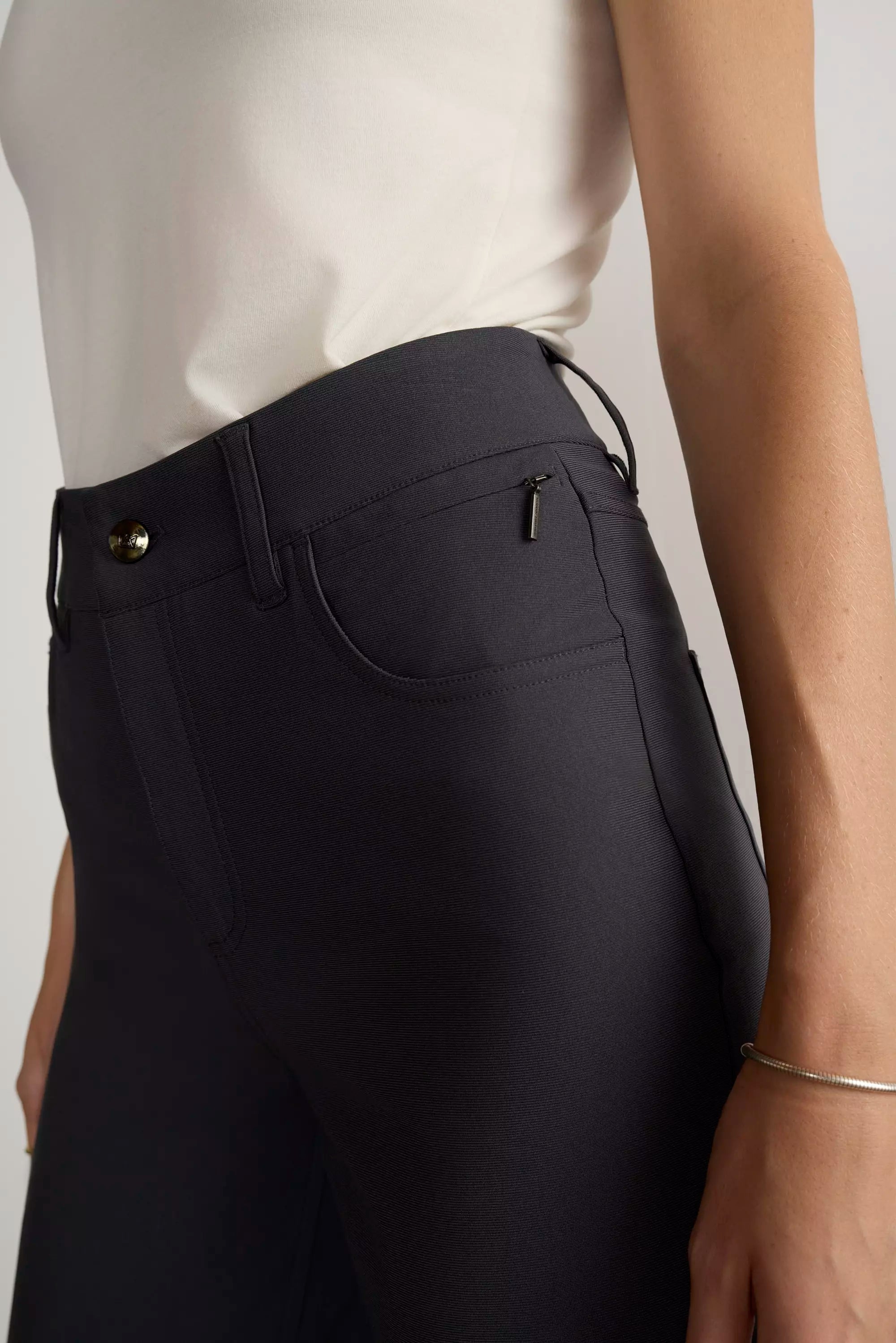 Limitless High-Rise Wide Leg Cropped Pant - Asphalt