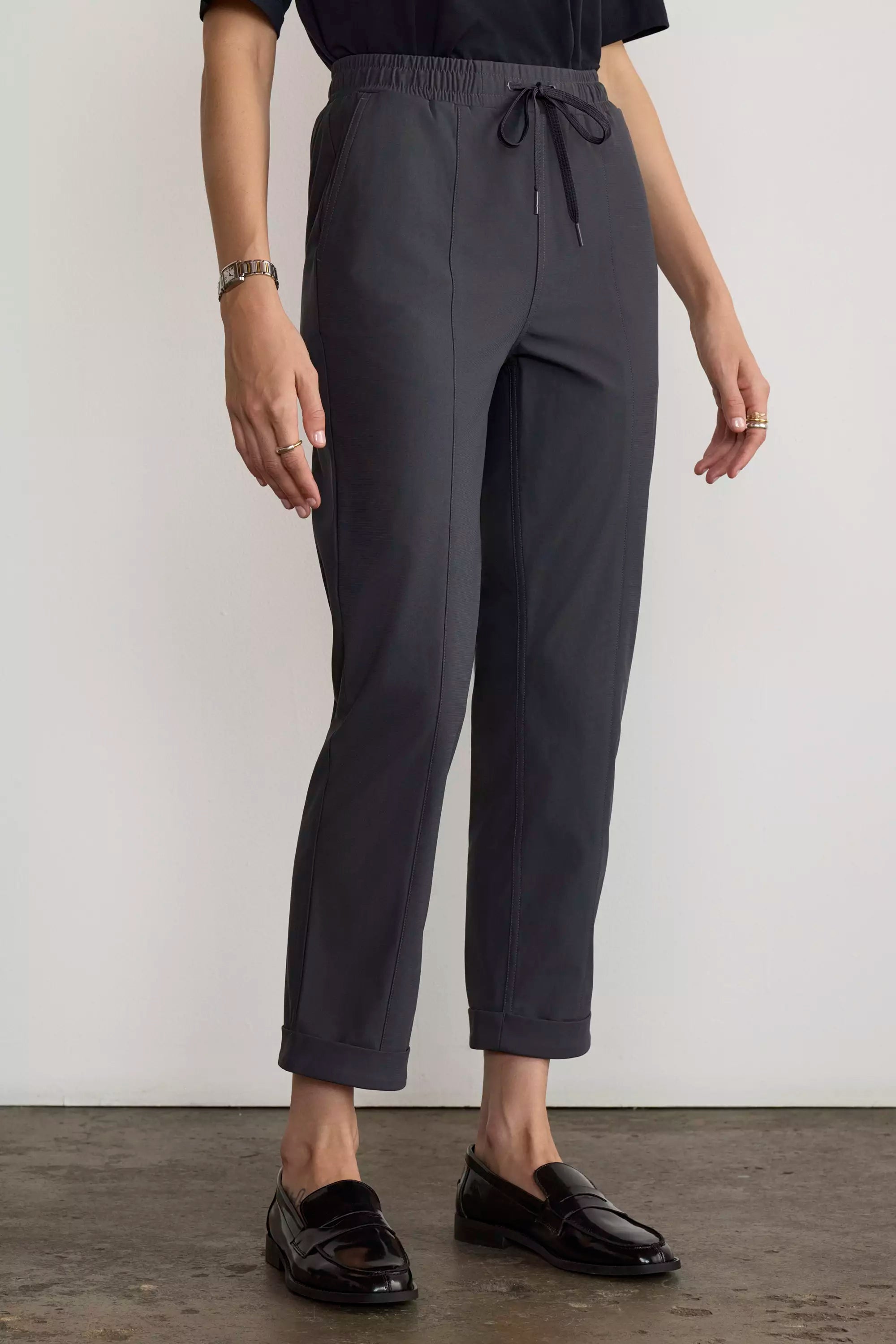 Limitless Roll Cuff Clean Cut Jogger - Asphalt