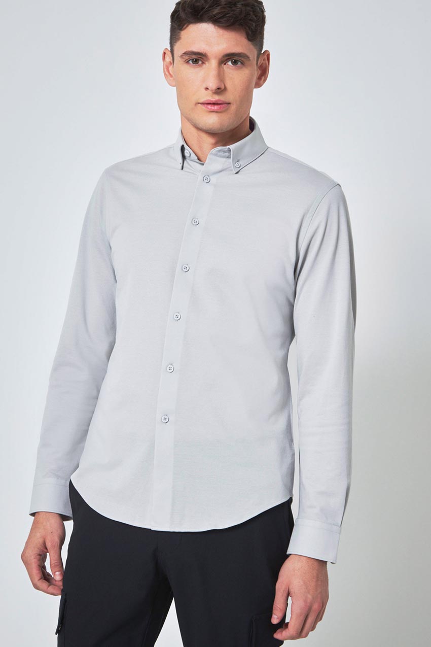 Integrity Slim-Fit FlexPique Shirt - Micro Chip