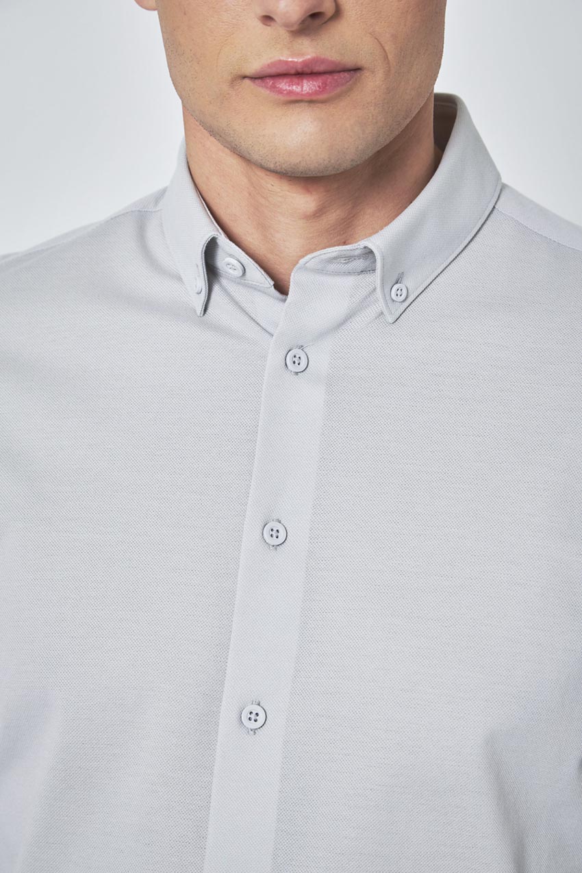 Integrity Slim-Fit FlexPique Shirt - Micro Chip