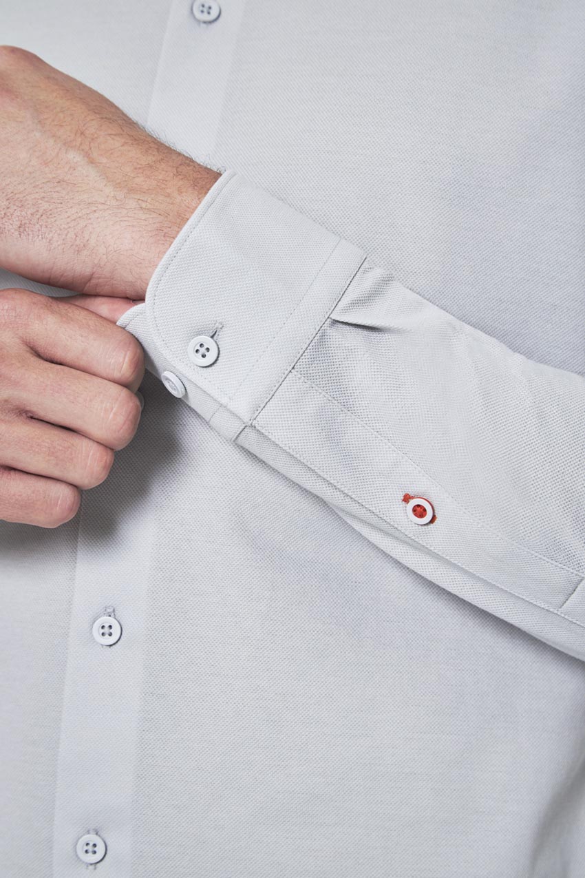 Integrity Slim-Fit FlexPique Shirt - Micro Chip