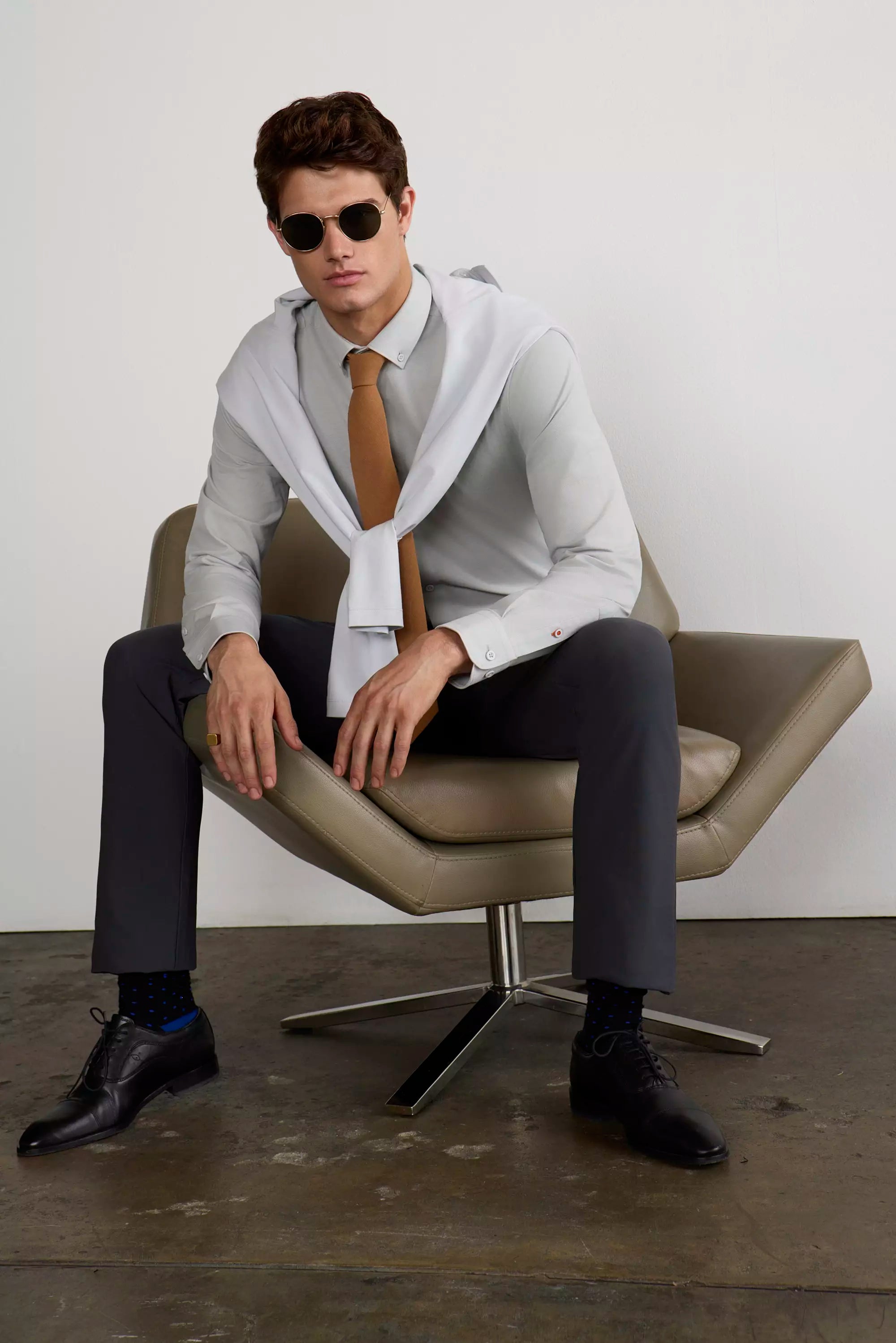 Interview FlexPique Knit Standard-Fit Shirt - Micro Chip