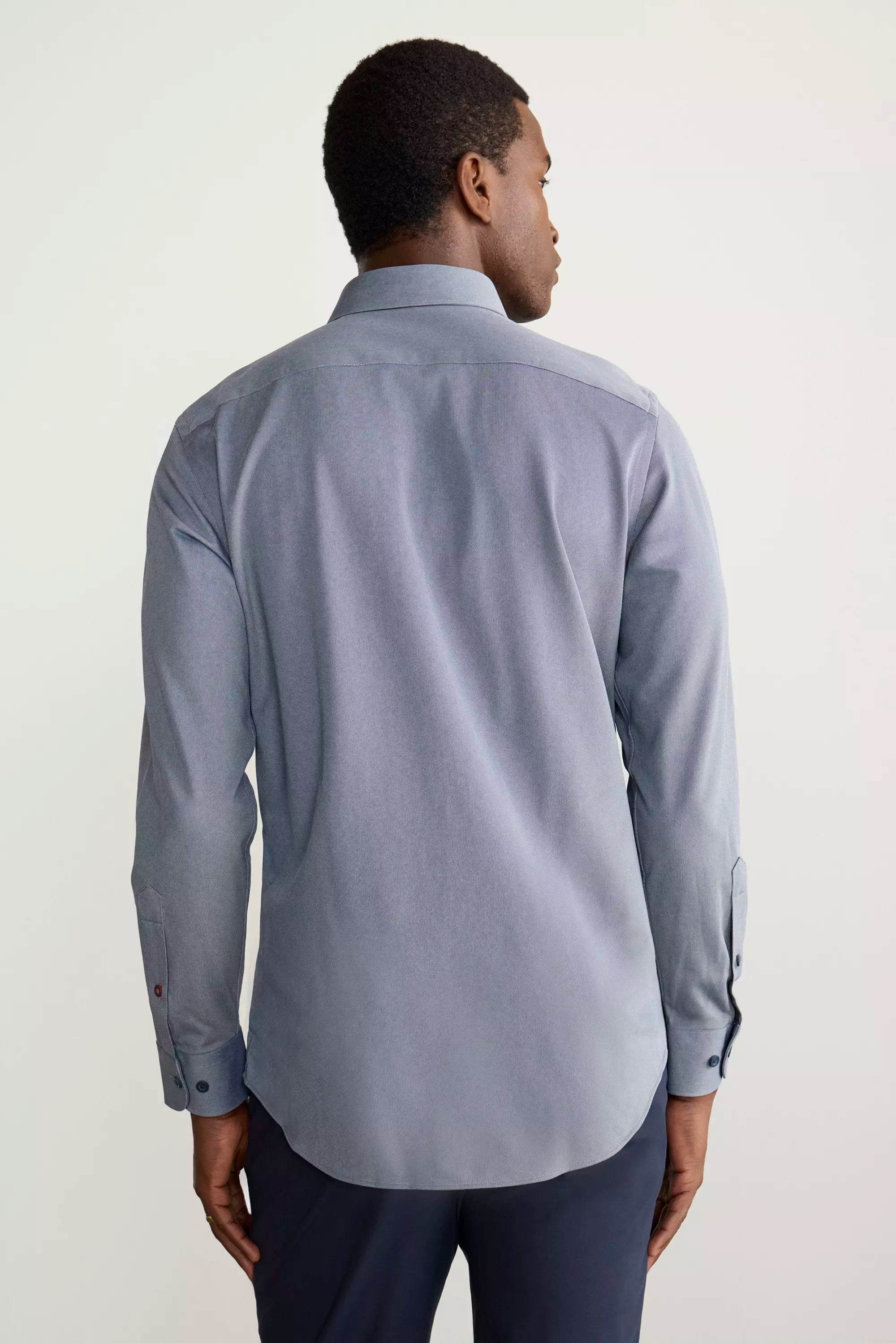 Résumé FlexWarp Knit Standard-Fit Shirt - Htr Navy Sky