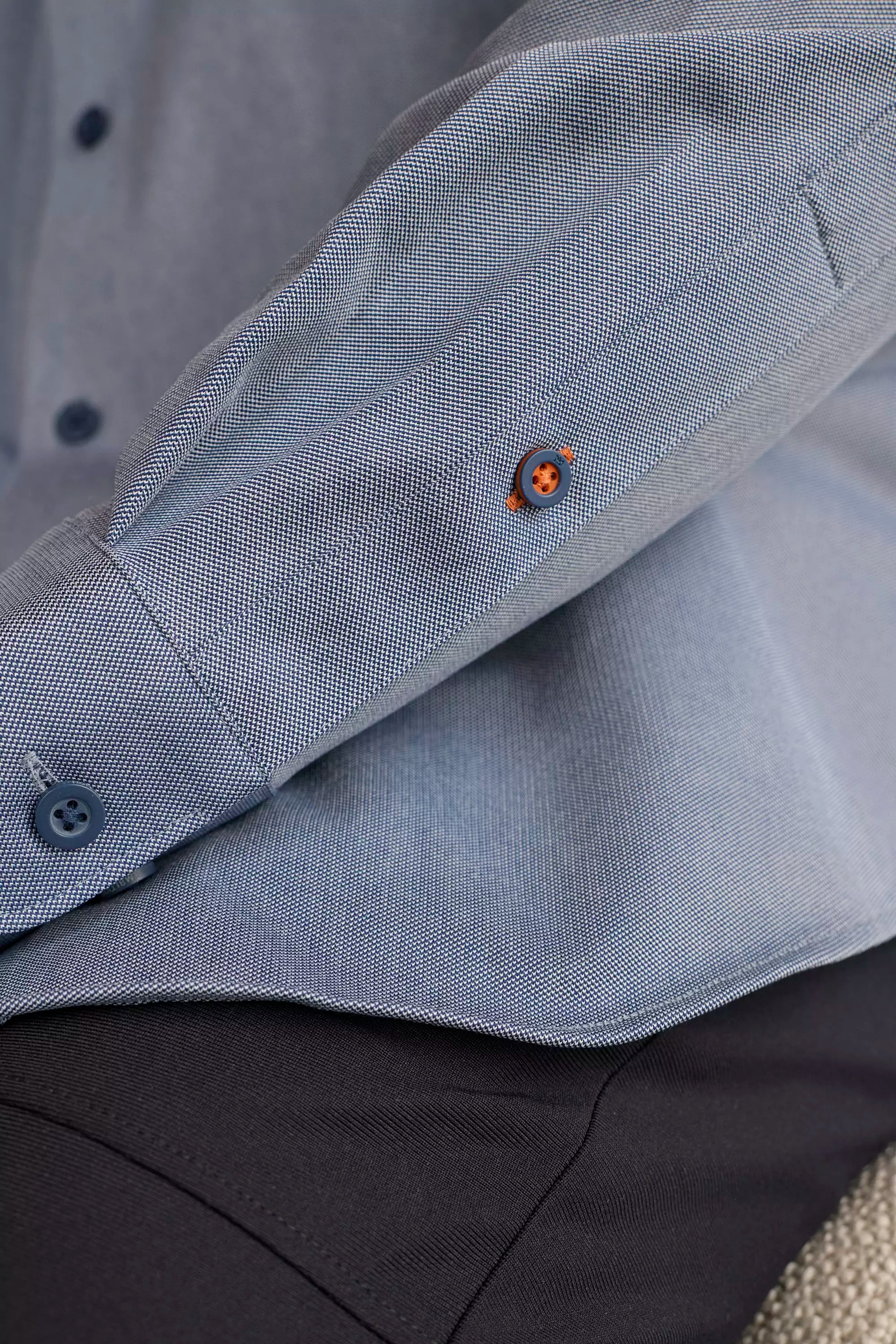 Routine FlexWarp Knit Slim-Fit Shirt - Htr Navy Sky