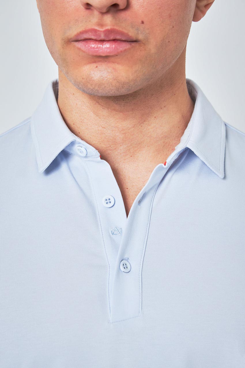 Resonate Long Sleeve Polo - Halogen Blue