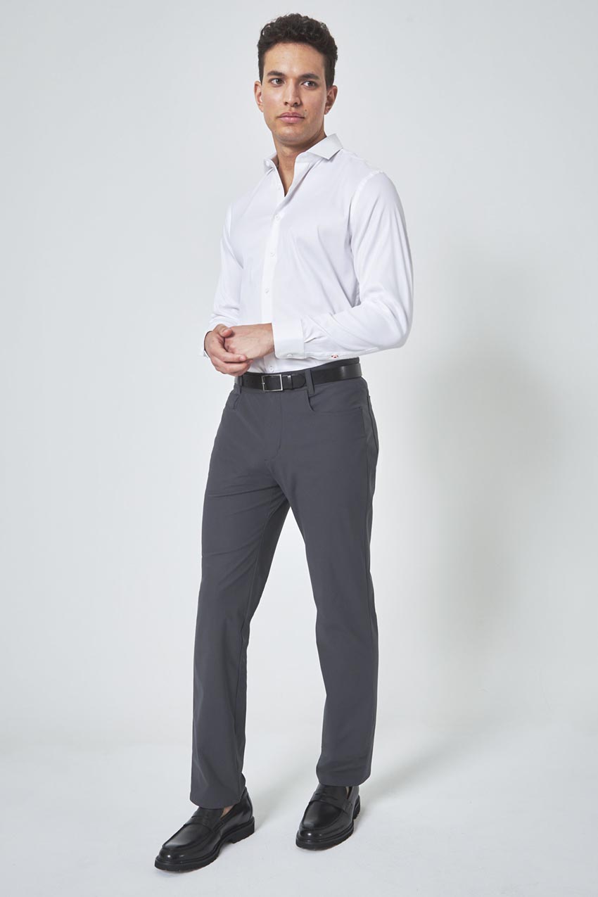 PerformLuxe Cotton Nylon Twill Slim-Fit Shirt - White