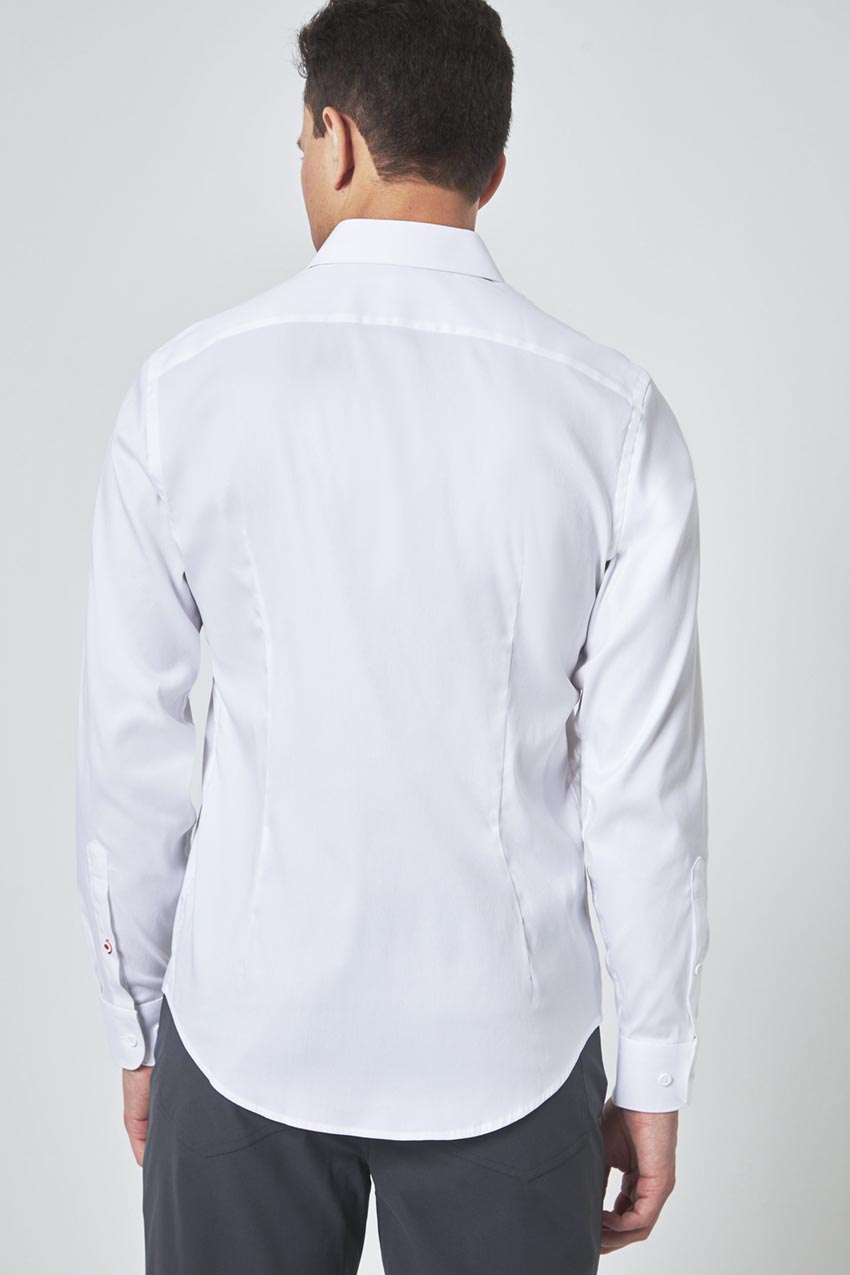 PerformLuxe Cotton Nylon Twill Slim-Fit Shirt - White