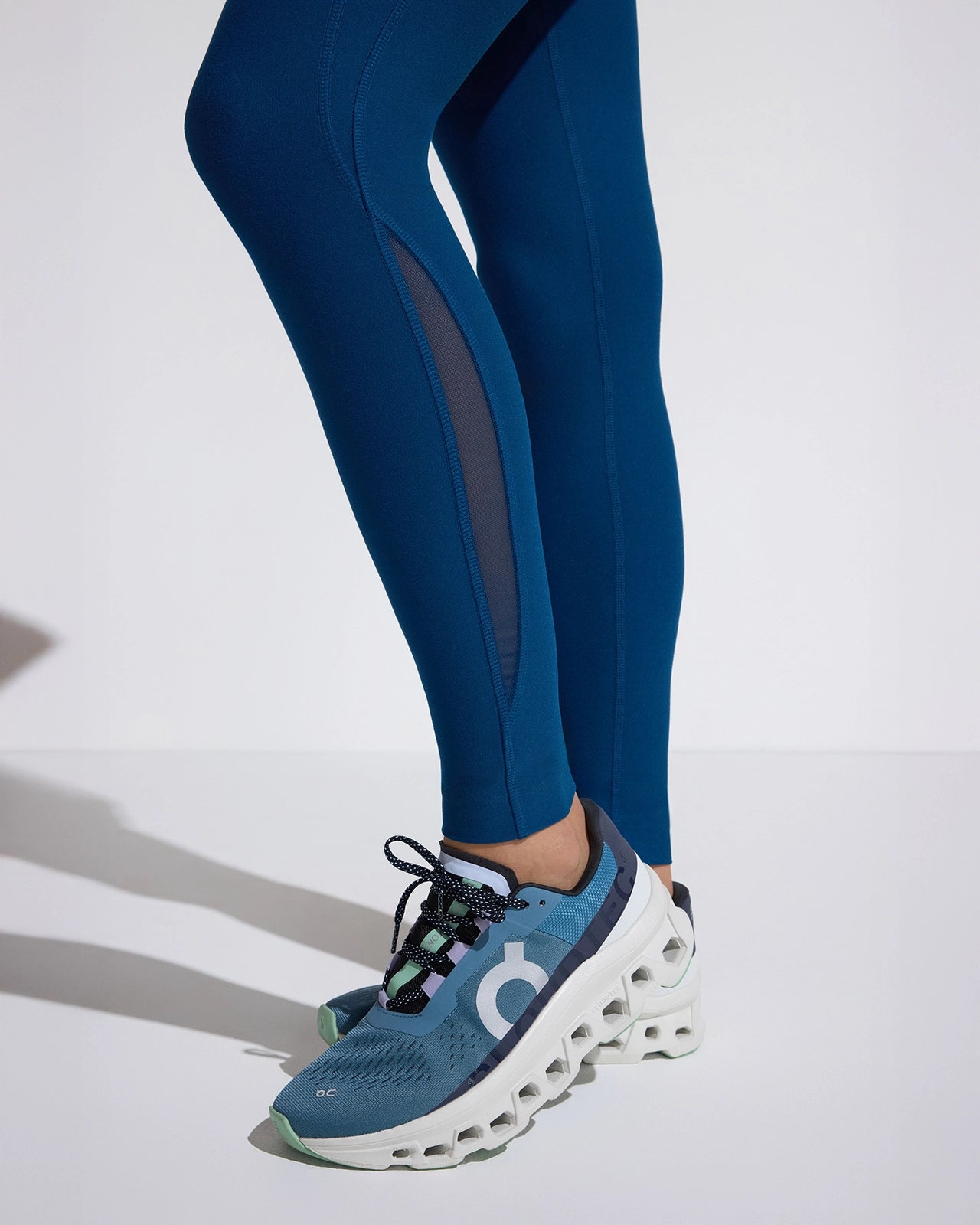 The Active Half-Moon Power Mesh GRS Certified Recycled Poly Legging - Navy